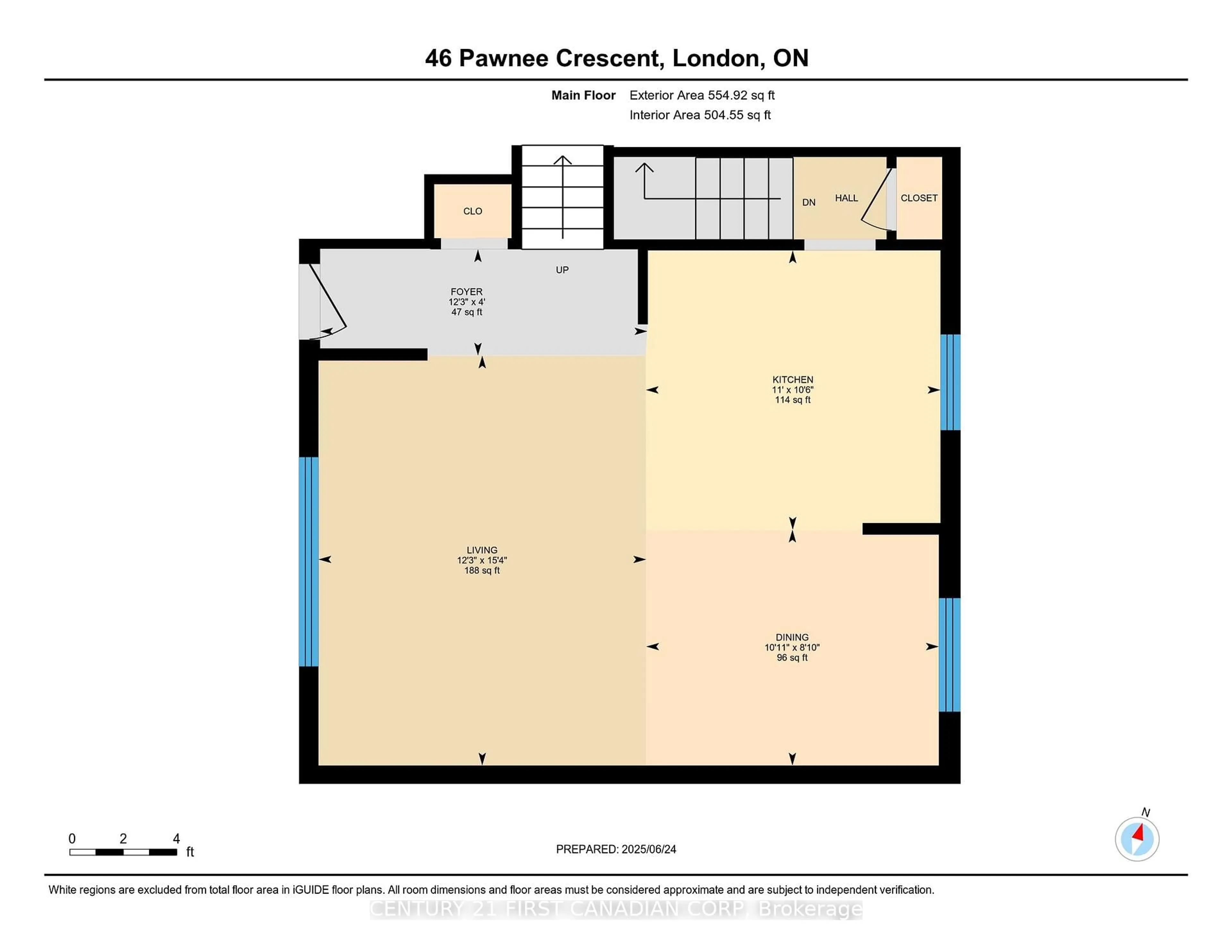 Floor plan for 46 Pawnee Cres, London East Ontario N5V 2T3