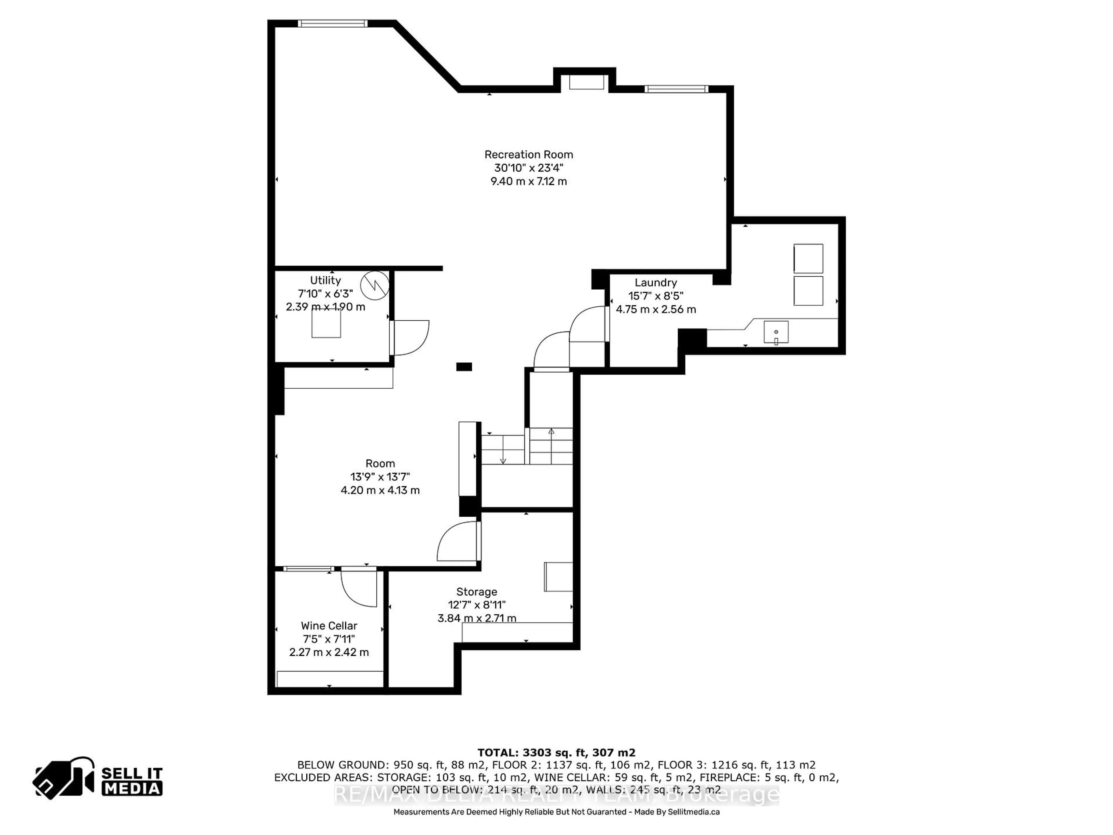 Floor plan for 1703 Des Sapins Gdns, Ottawa Ontario K1C 8E3