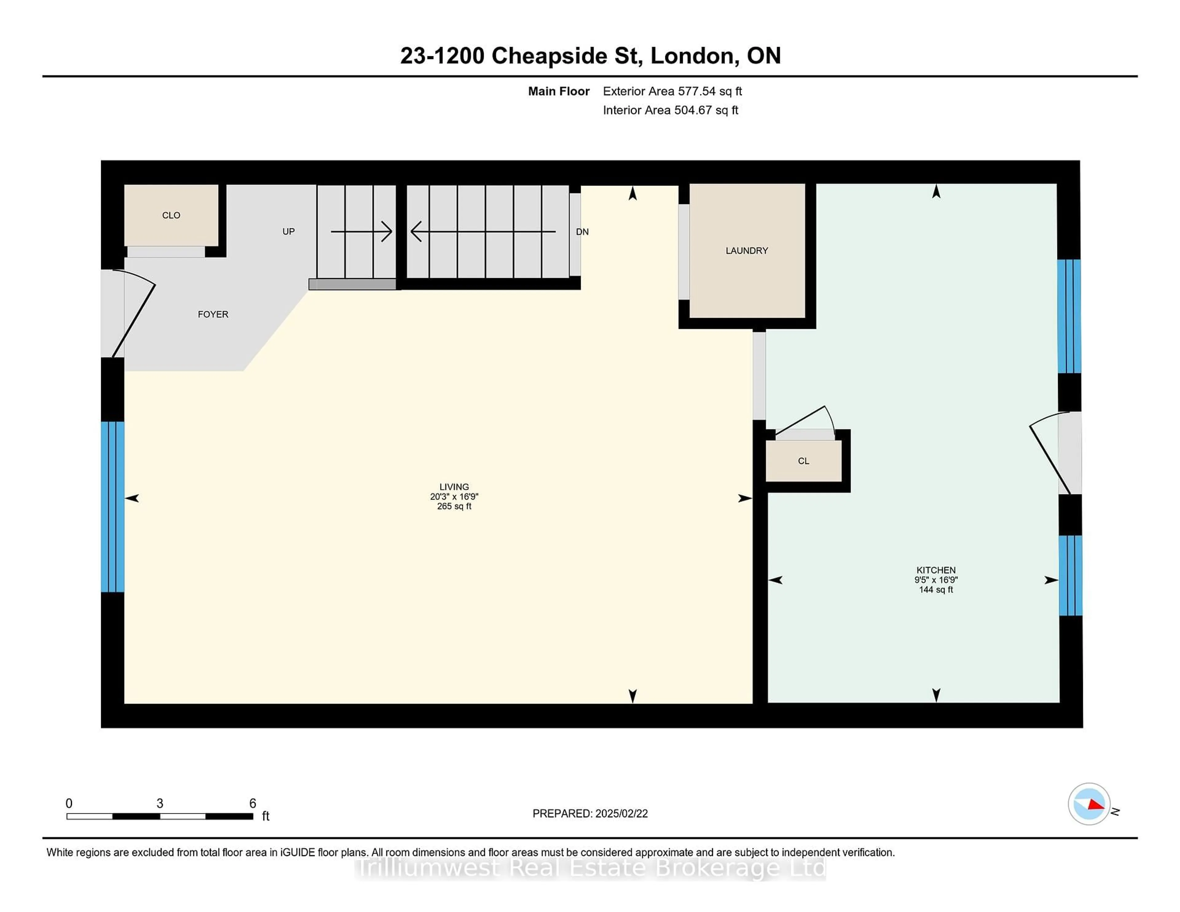 Floor plan for 1200 Cheapside St #23, London East Ontario N5Y 5J6