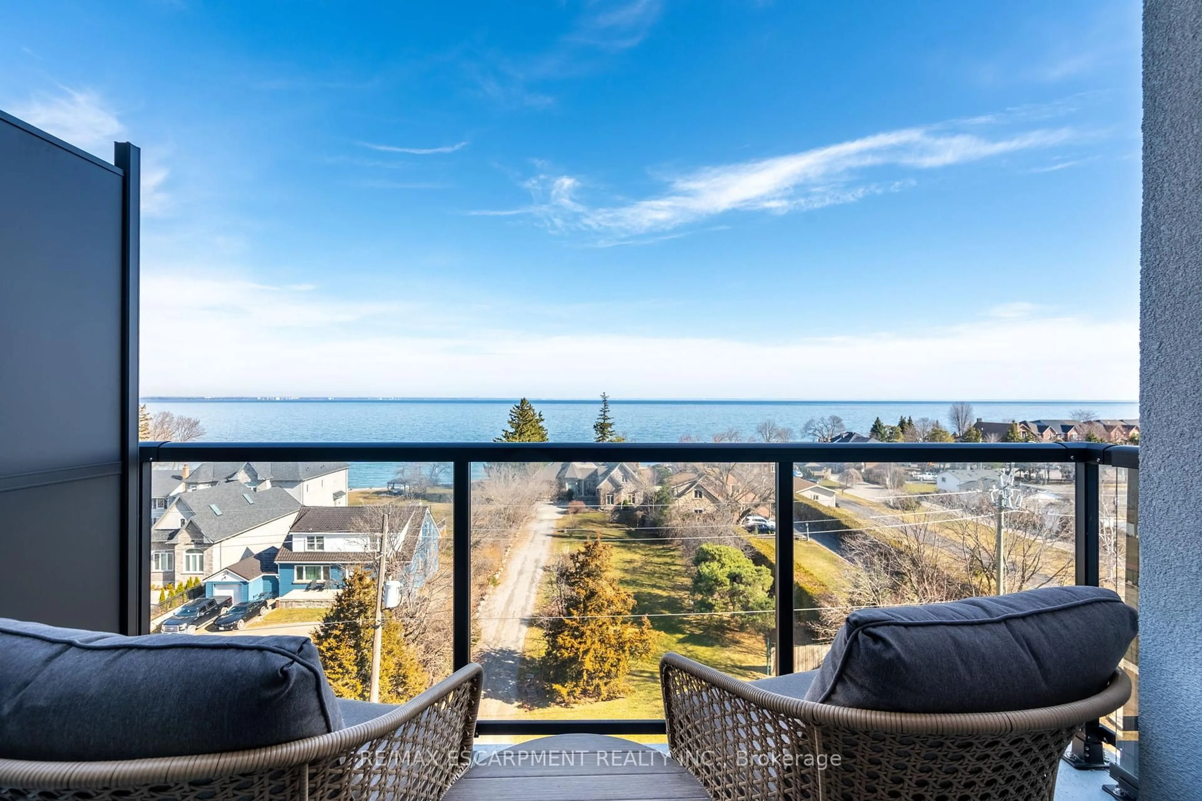 Patio, water/lake/river/ocean view for 600 North Service Rd #613, Hamilton Ontario L8E 0L2