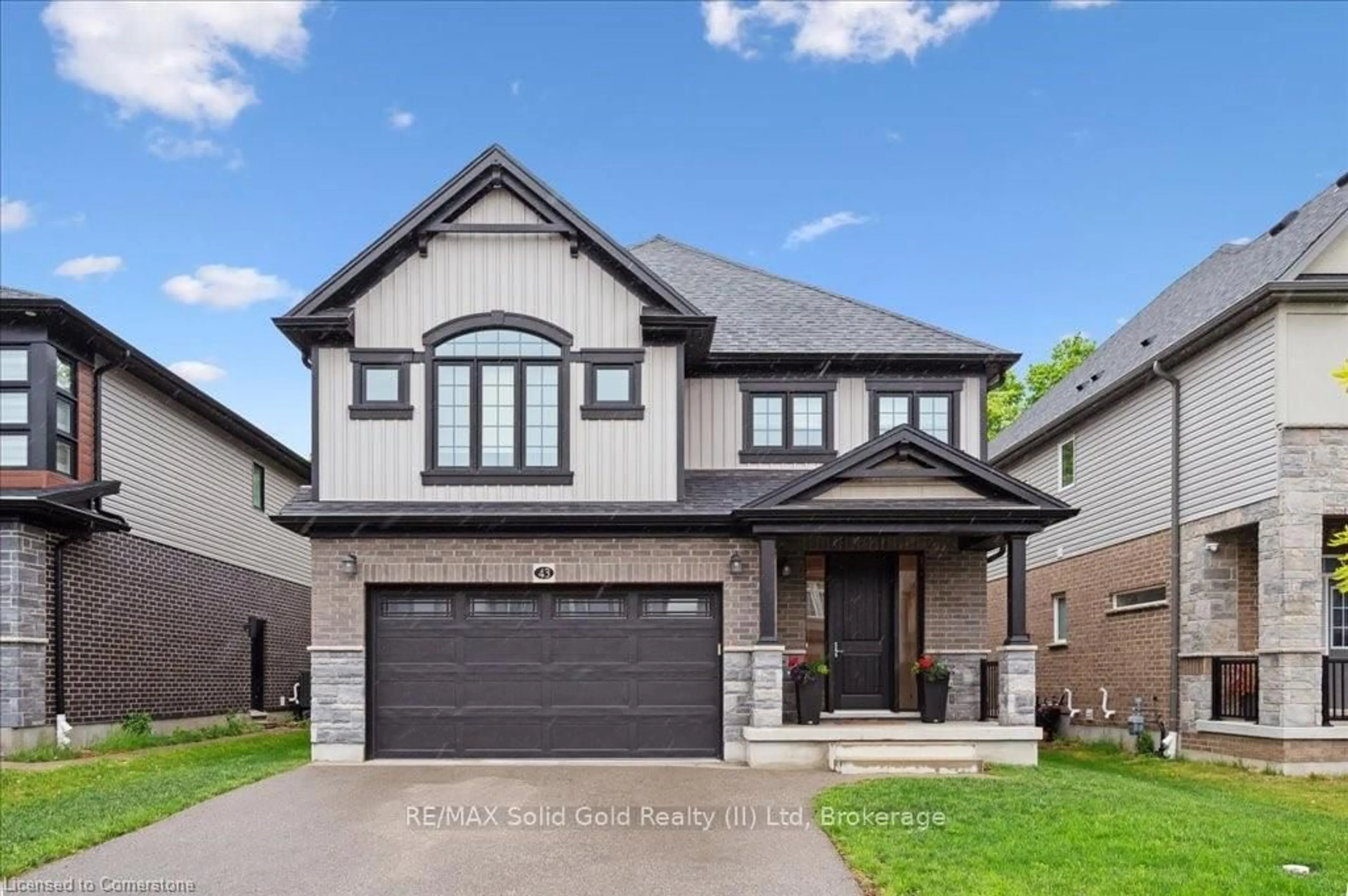 Home with brick exterior material, street for 43 Ian Ormston Dr, Kitchener Ontario N2P 0K2