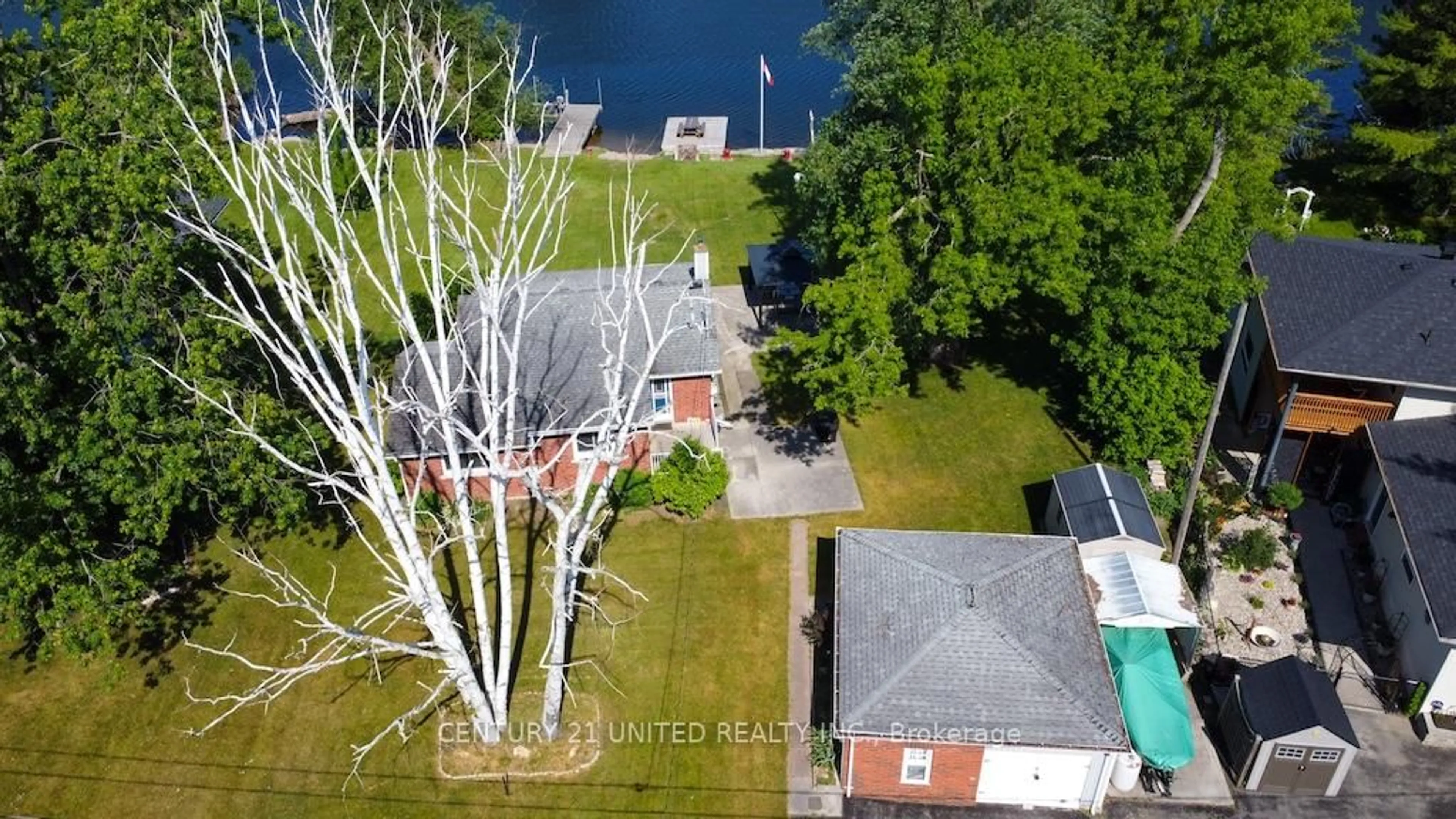 A pic from outside/outdoor area/front of a property/back of a property/a pic from drone, water/lake/river/ocean view for 169 Cedar Dr, Trent Hills Ontario K0L 1Y0