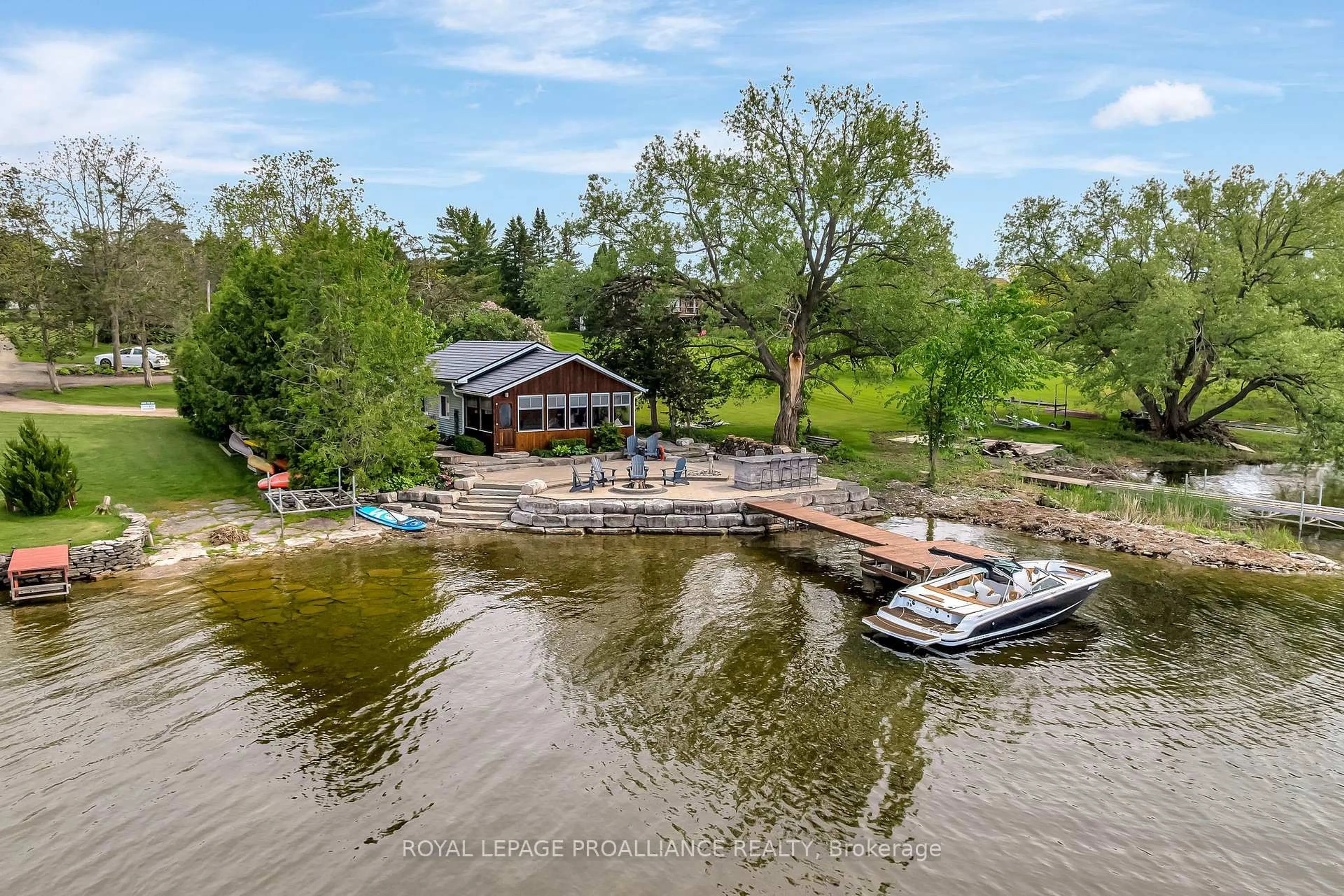 A pic from outside/outdoor area/front of a property/back of a property/a pic from drone, water/lake/river/ocean view for 441B Massassauga Rd, Prince Edward County Ontario K8N 4Z7
