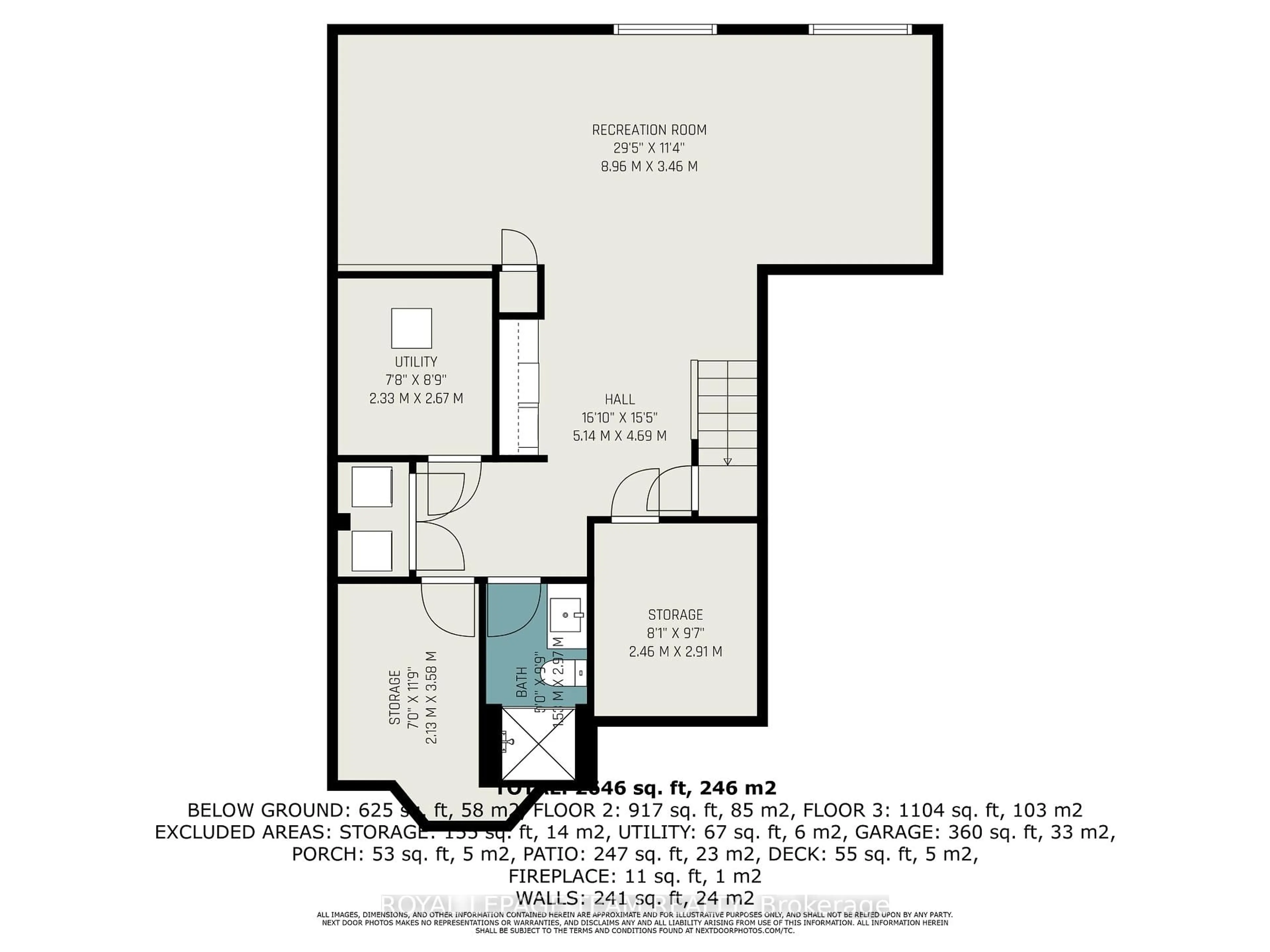 Floor plan for 45 Aquapass Pl, Ottawa Ontario K2G 6Z7