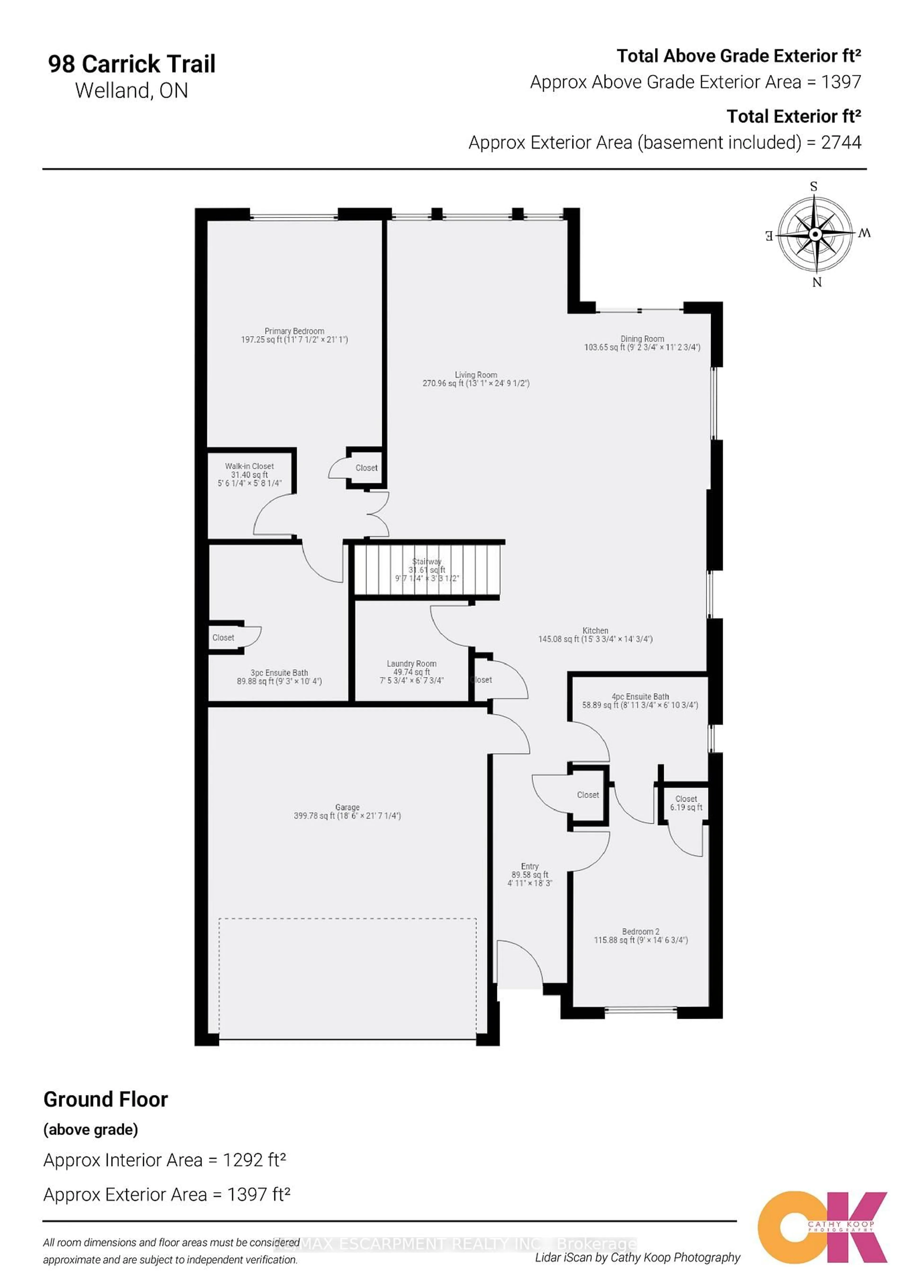 Floor plan for 98 Carrick Tr, Welland Ontario L3B 0E8