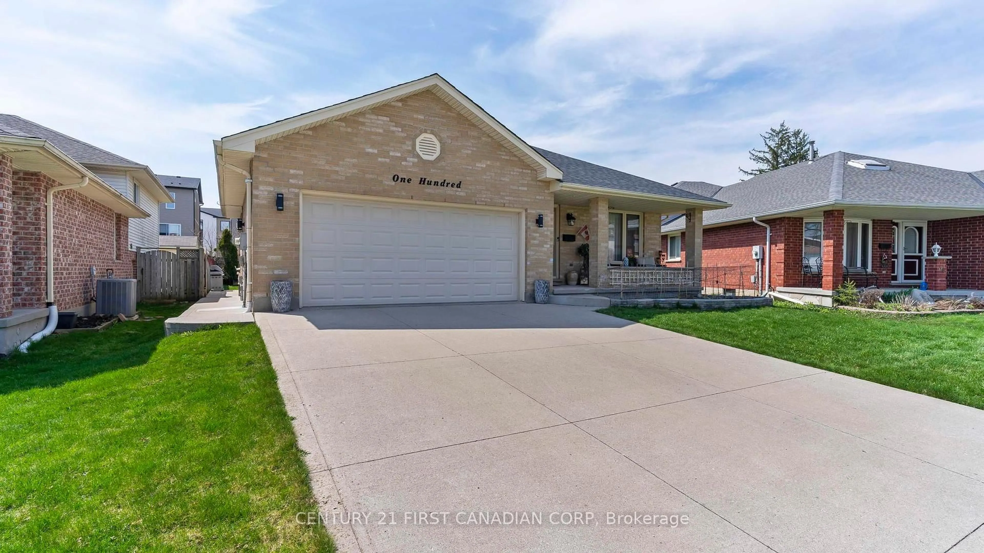 Home with brick exterior material, street for 100 Josselyn Dr, London South Ontario N6E 3V6