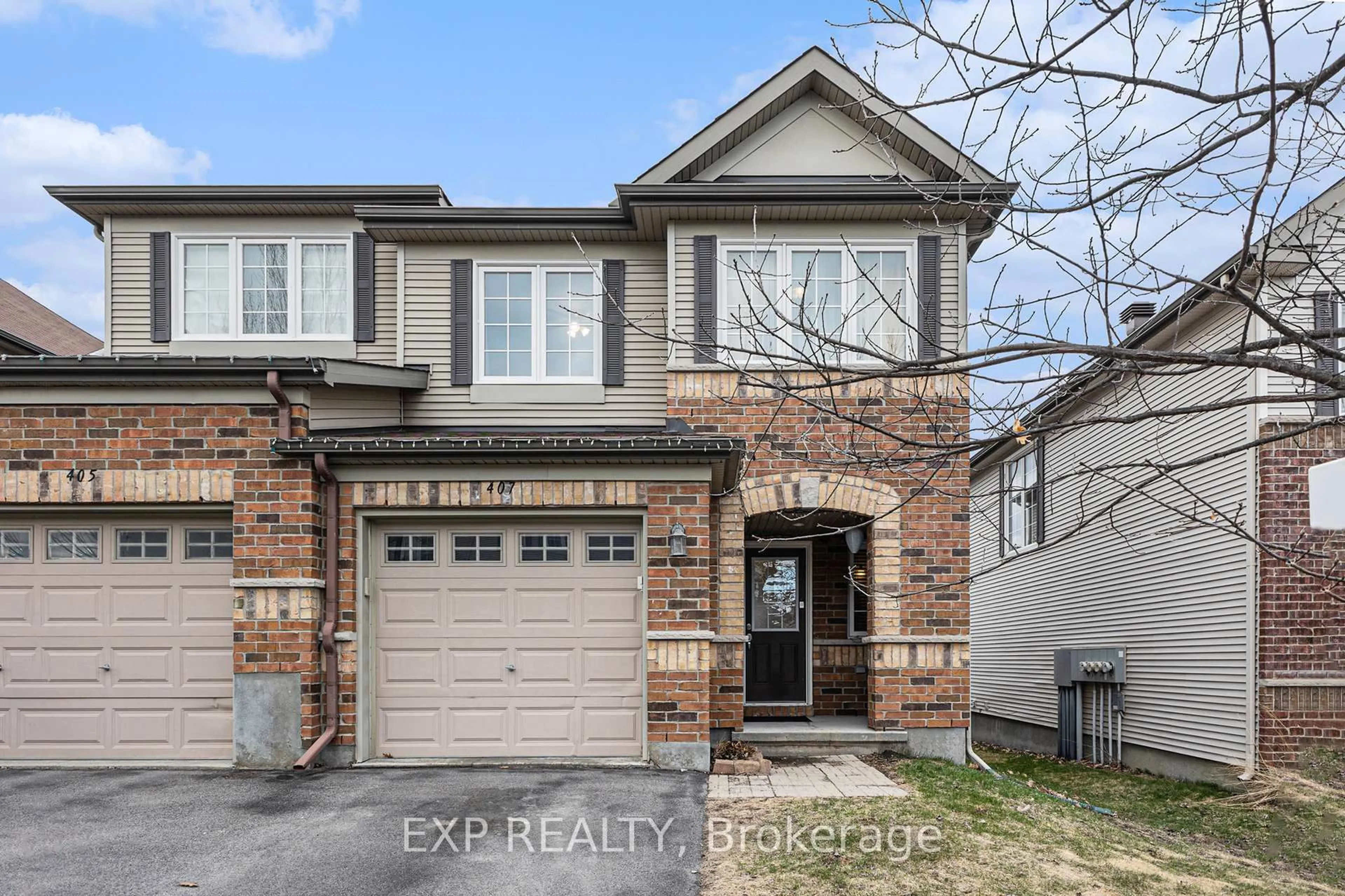 Home with brick exterior material, street for 407 Heathrow Private, Stittsville Ontario K2S 0M9