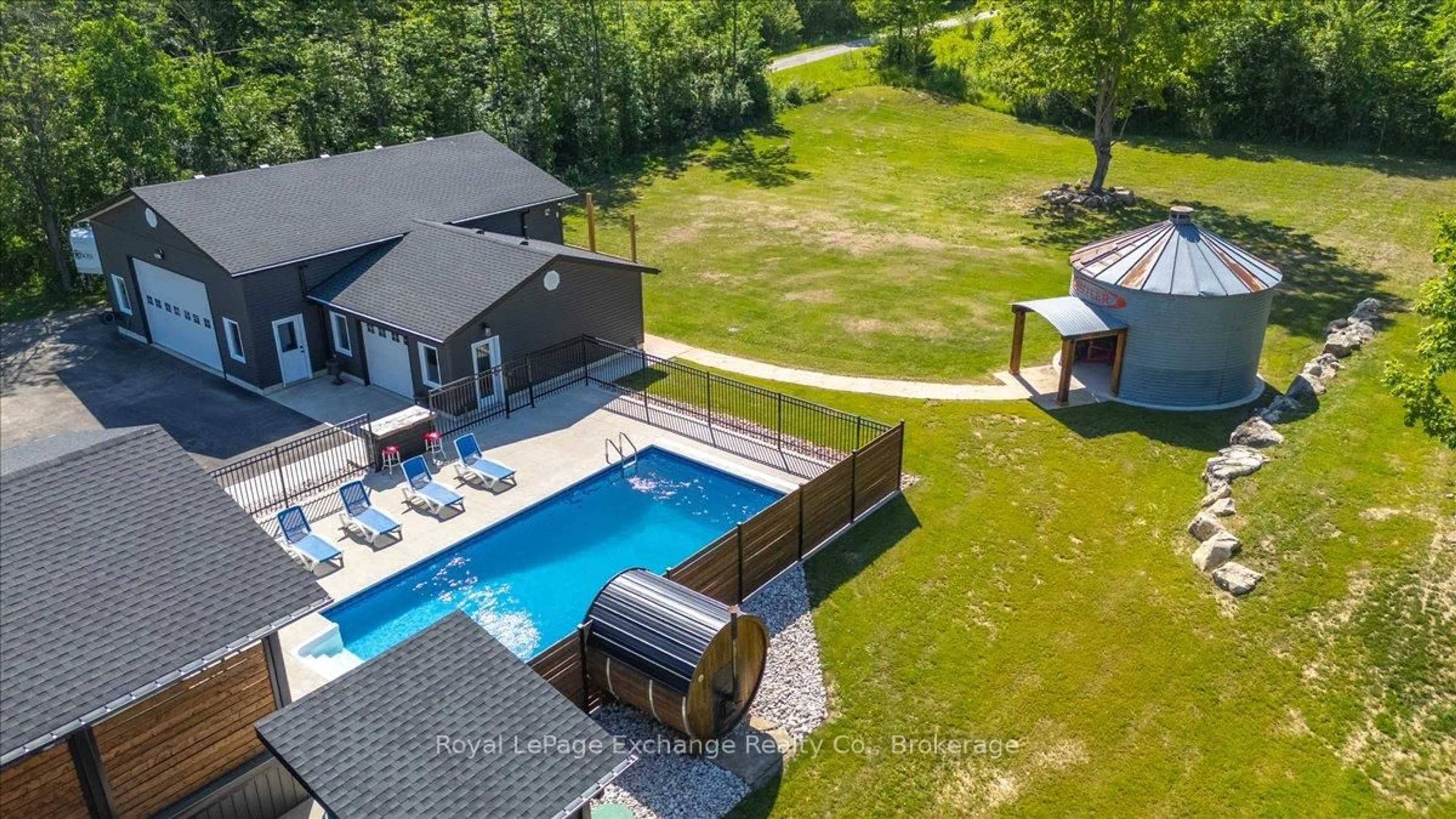 A pic from outside/outdoor area/front of a property/back of a property/a pic from drone, water/lake/river/ocean view for 240049 Wilcox Sdrd, Georgian Bluffs Ontario N4K 5N7