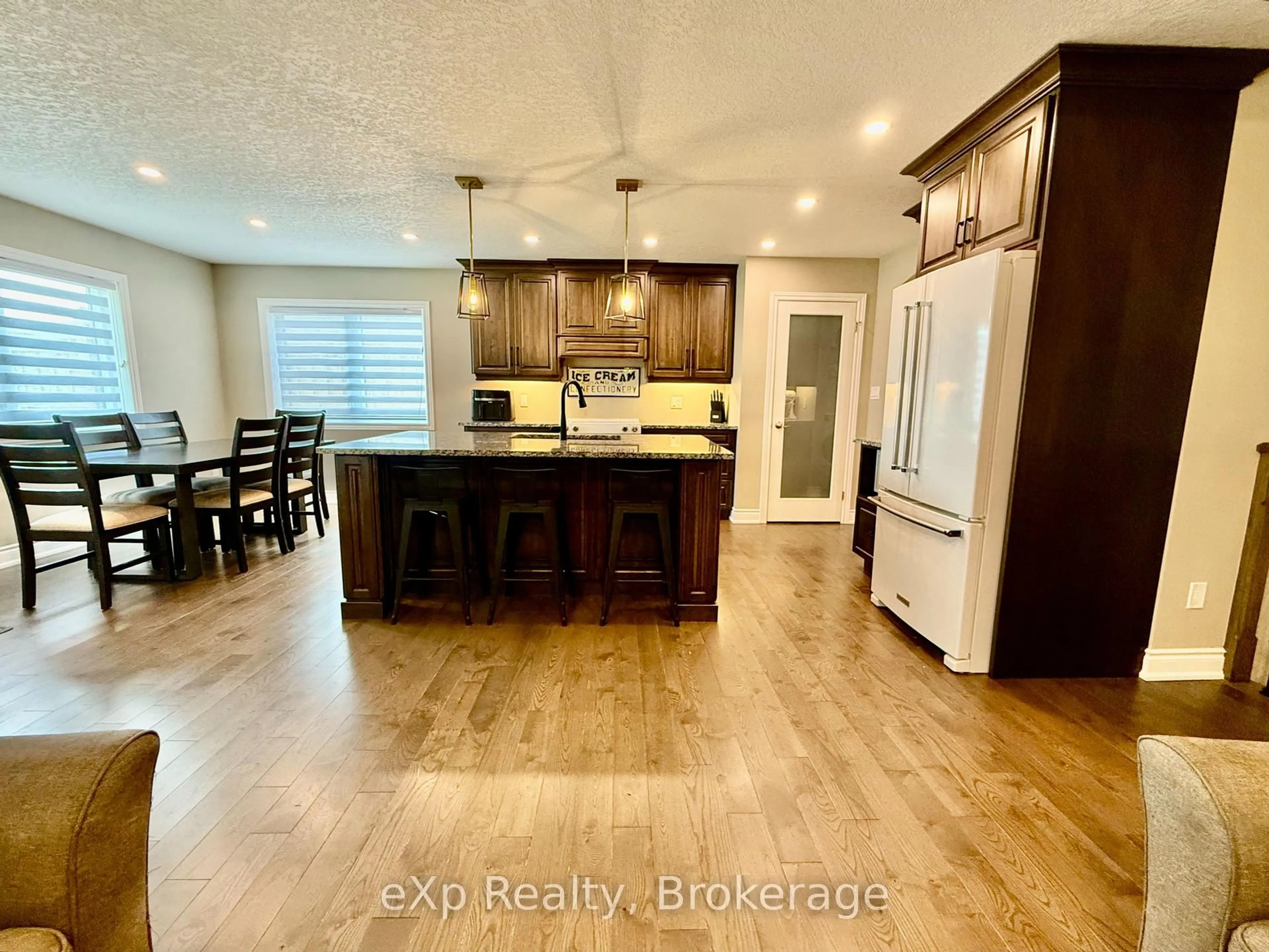 Open concept kitchen, wood/laminate floor for 137 17th Avenue A Ave, Hanover Ontario N4N 0B5