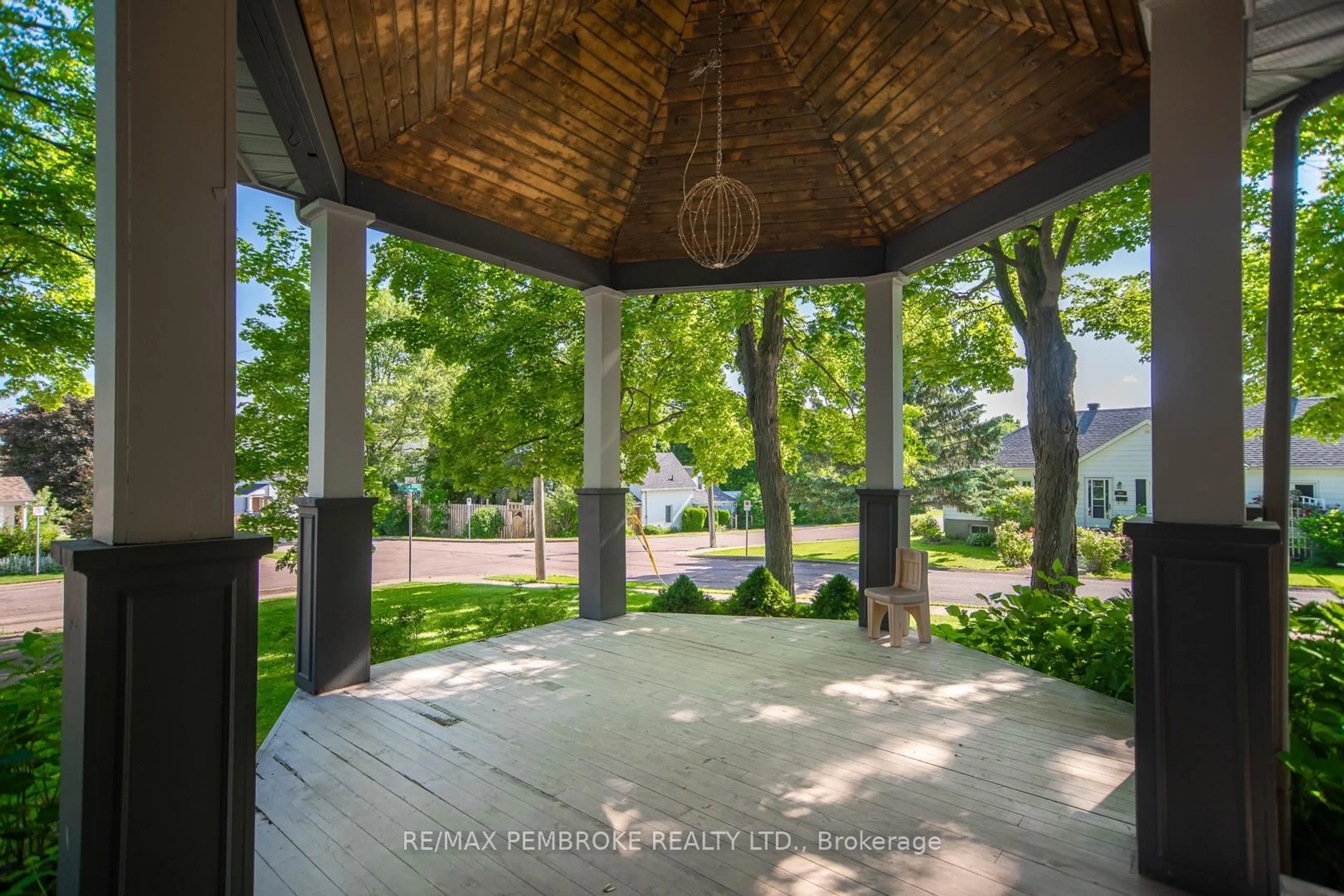 Patio, forest/trees view for 318 Esther St, Pembroke Ontario K8A 3C7