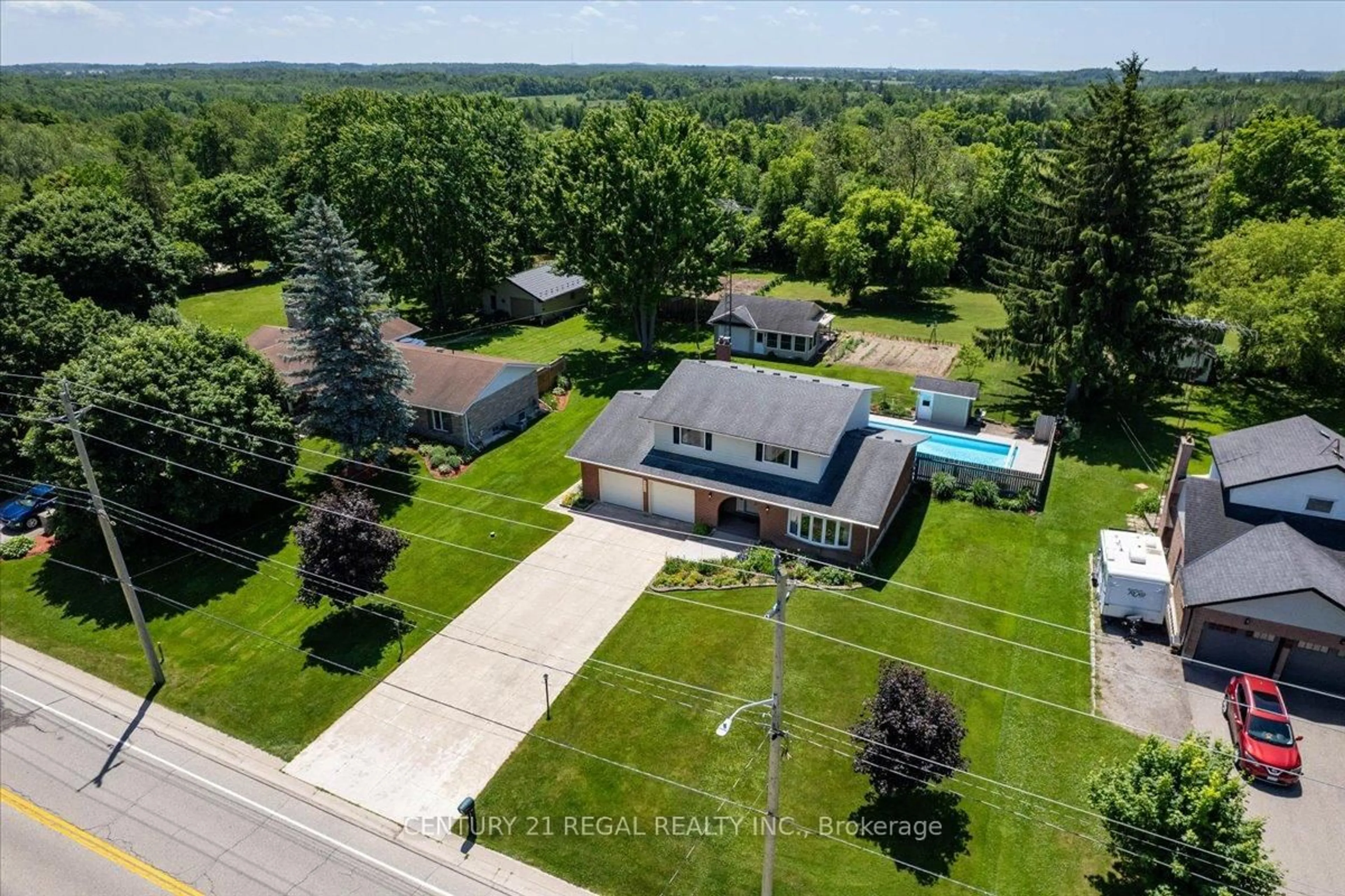 A pic from outside/outdoor area/front of a property/back of a property/a pic from drone, unknown for 4054 Weimar Line, Wellesley Ontario N0B 2T0
