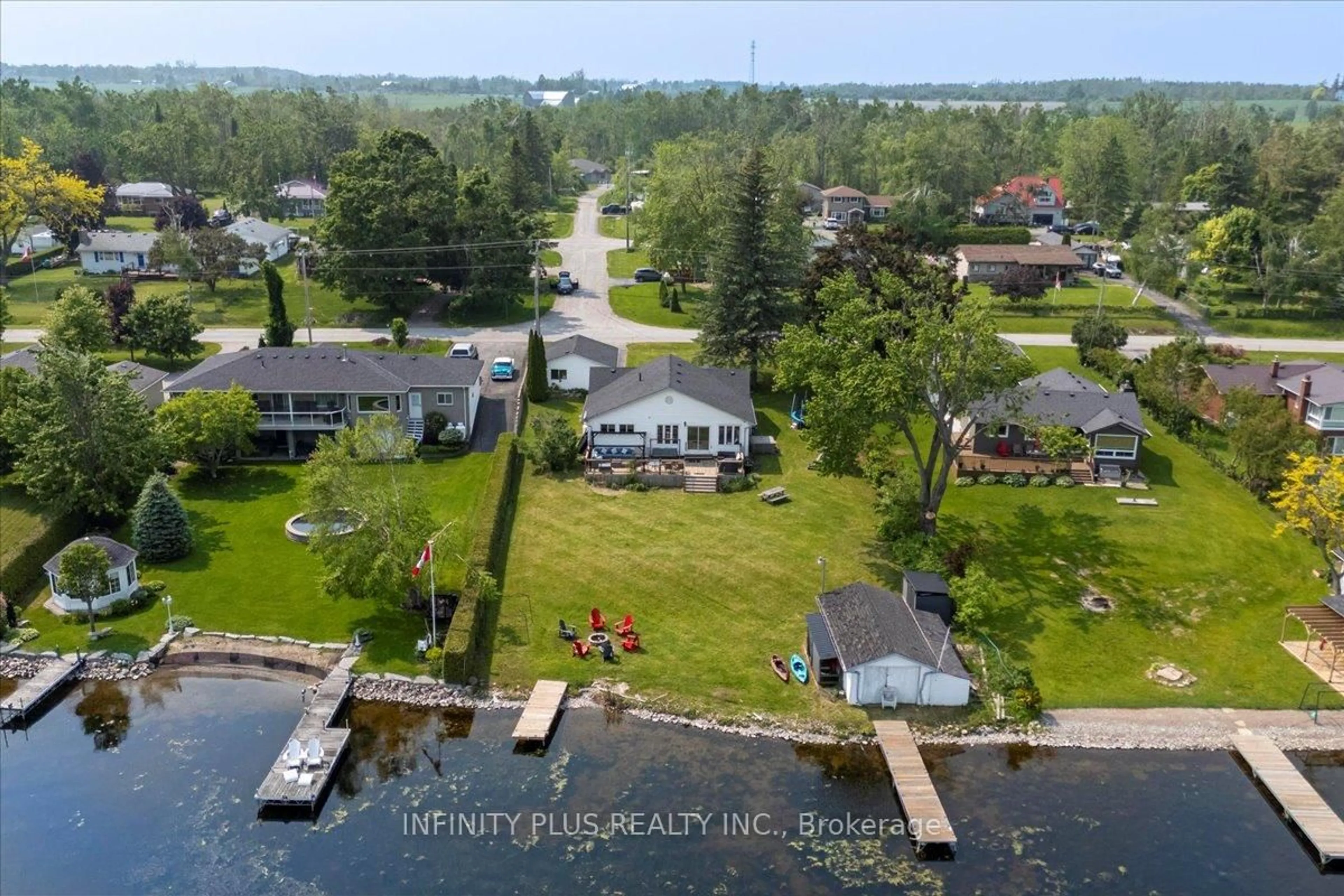 A pic from outside/outdoor area/front of a property/back of a property/a pic from drone, water/lake/river/ocean view for 143 Beehive Dr, Kawartha Lakes Ontario K0M 1G0