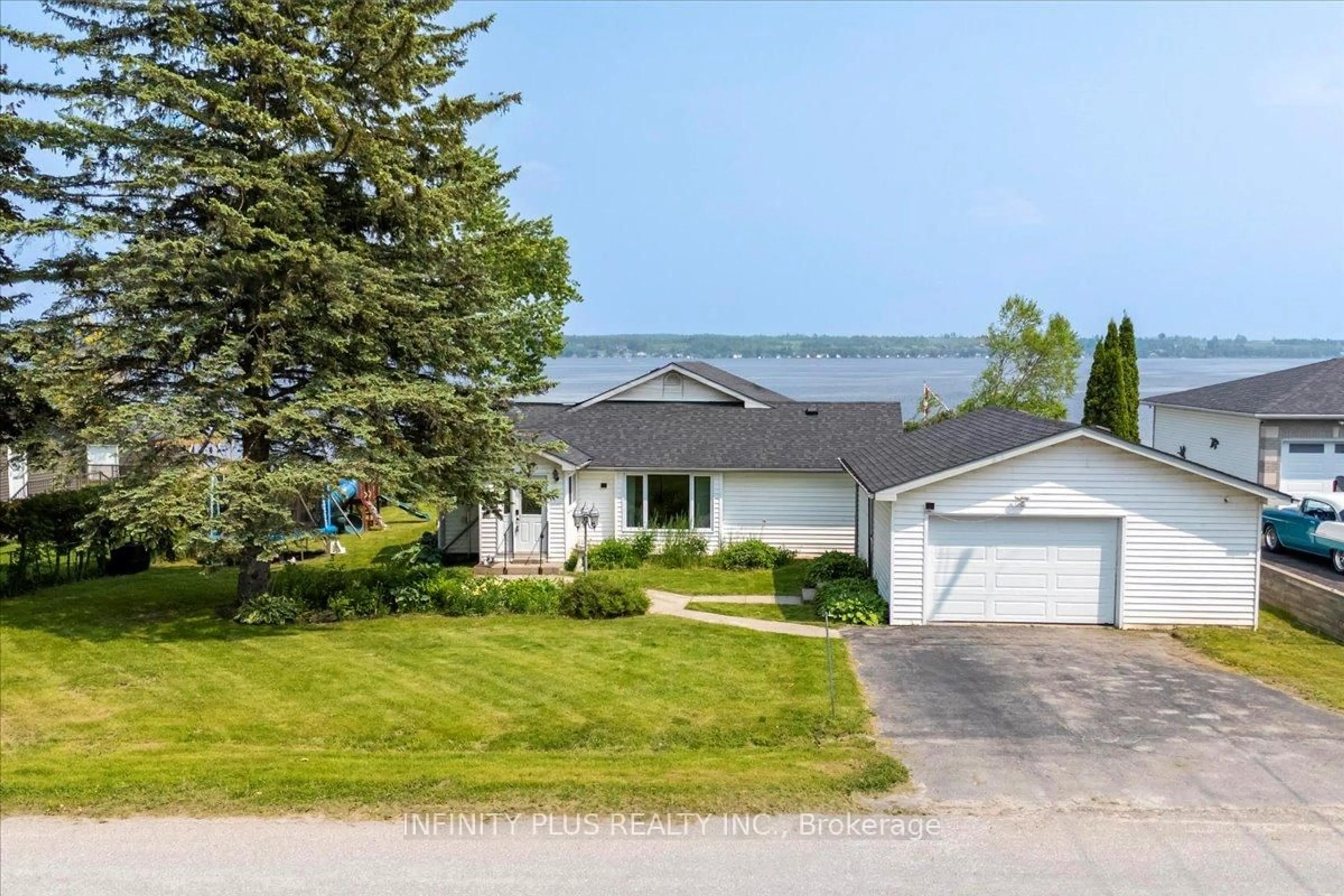 A pic from outside/outdoor area/front of a property/back of a property/a pic from drone, water/lake/river/ocean view for 143 Beehive Dr, Kawartha Lakes Ontario K0M 1G0