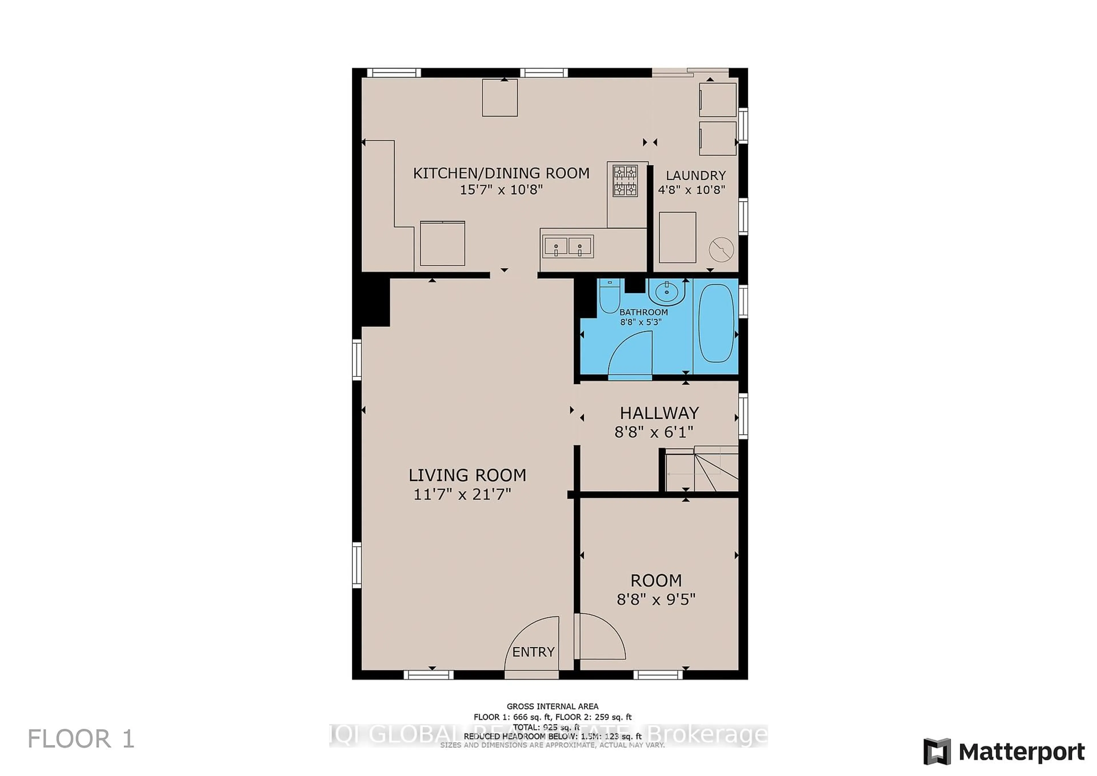 Floor plan for 1256 High St, Windsor Ontario N8Y 4B2