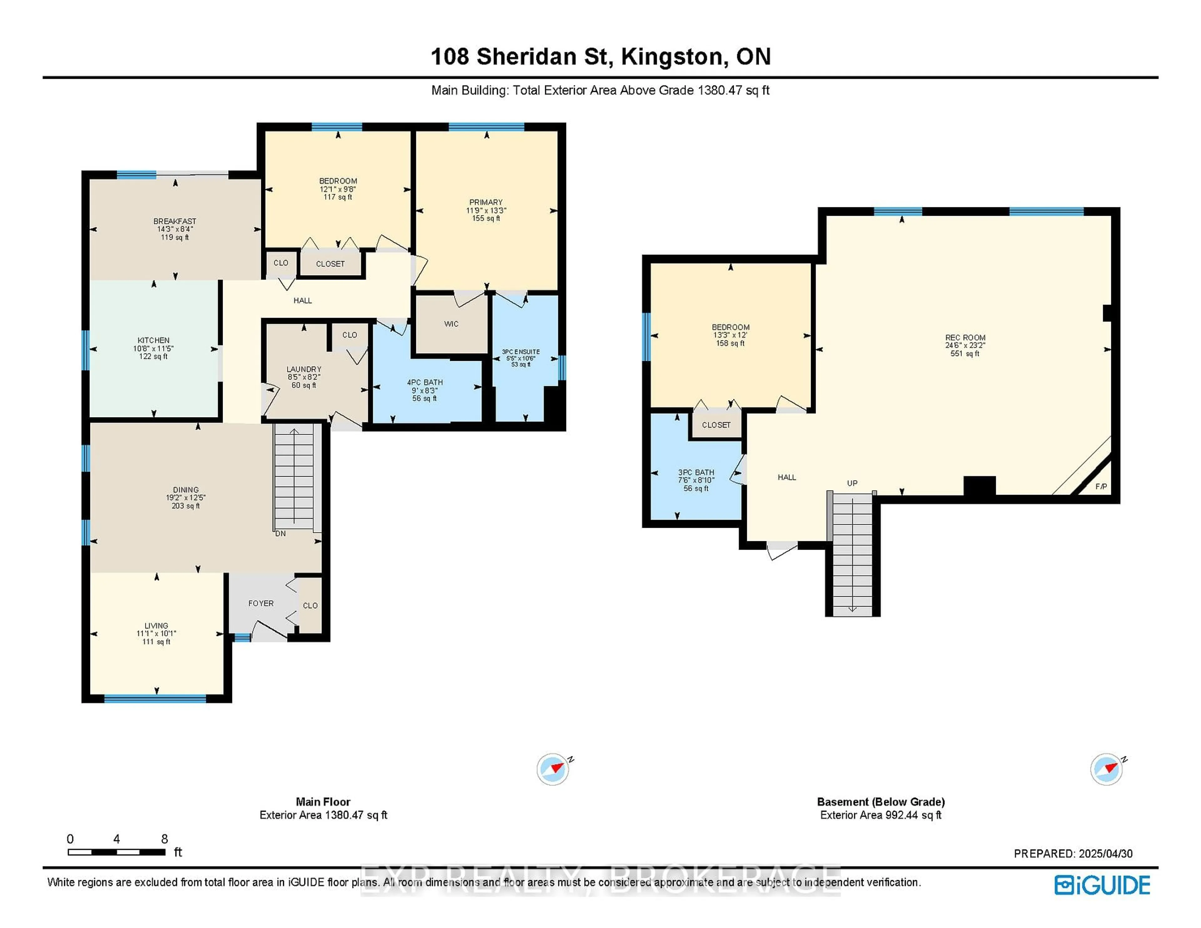 Floor plan for 108 SHERIDAN St, Kingston Ontario K7P 3H7