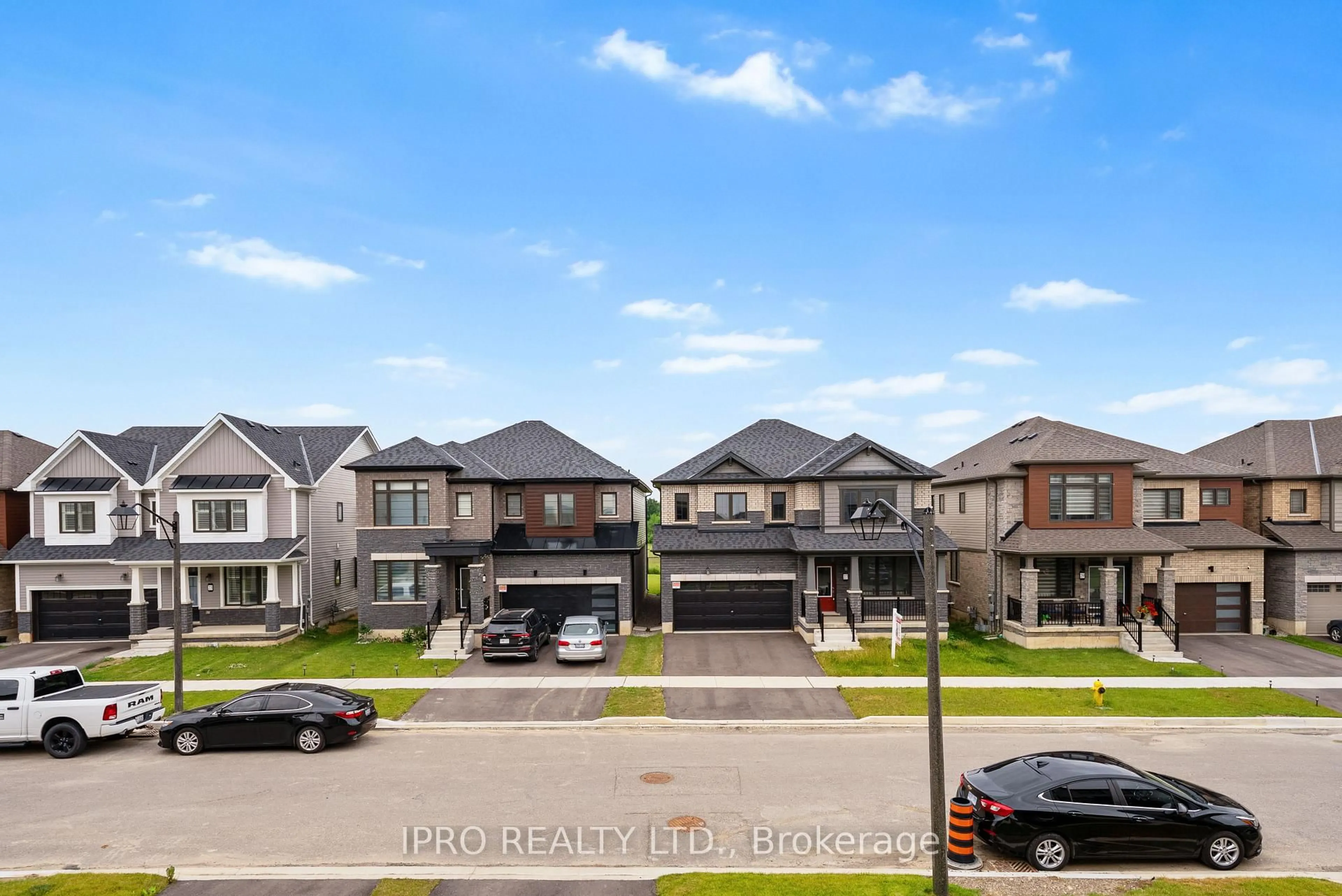 A pic from outside/outdoor area/front of a property/back of a property/a pic from drone, mountain view for 24 Bee Cres, Brantford Ontario N3T 0V7