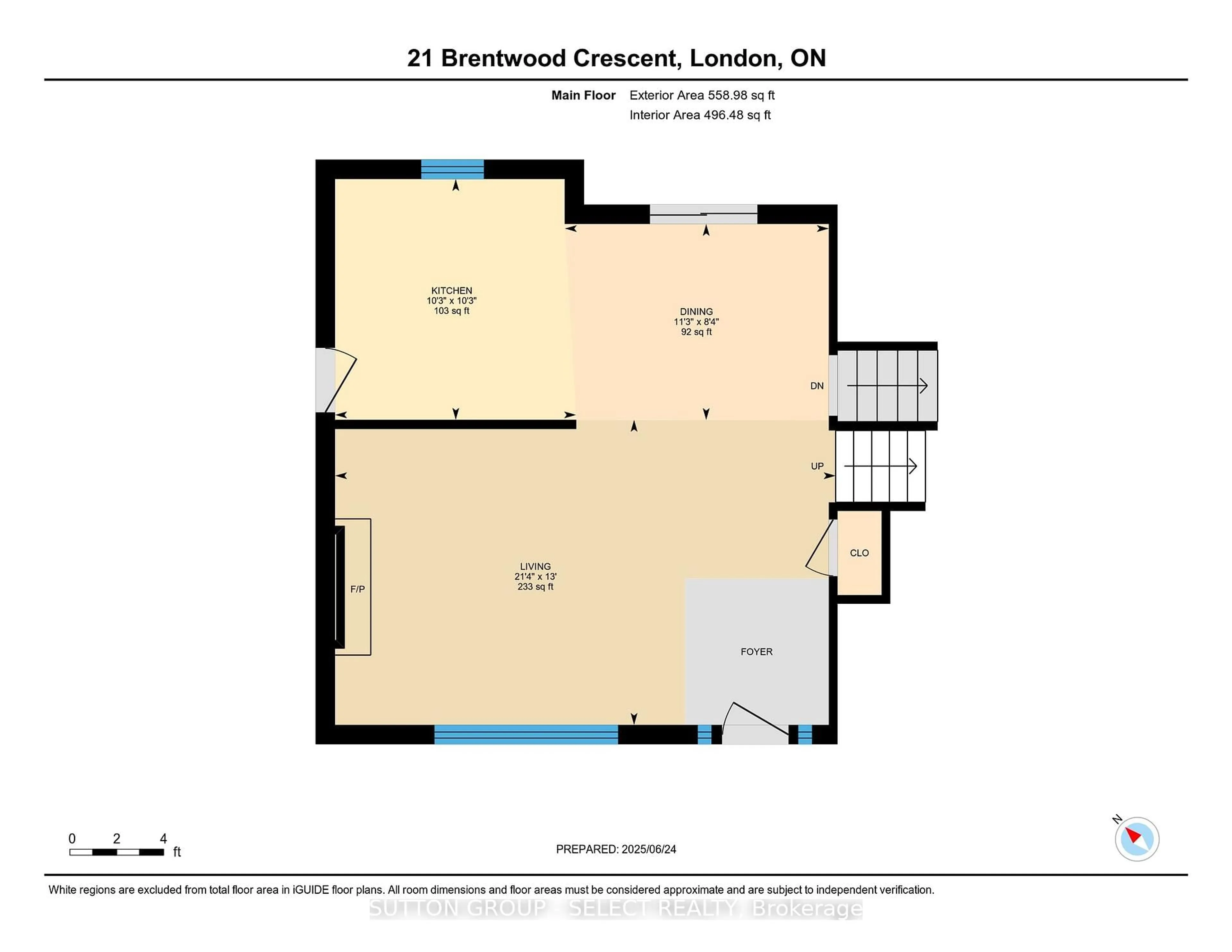 Floor plan for 21 Brentwood Cres, London North Ontario N6G 1X4