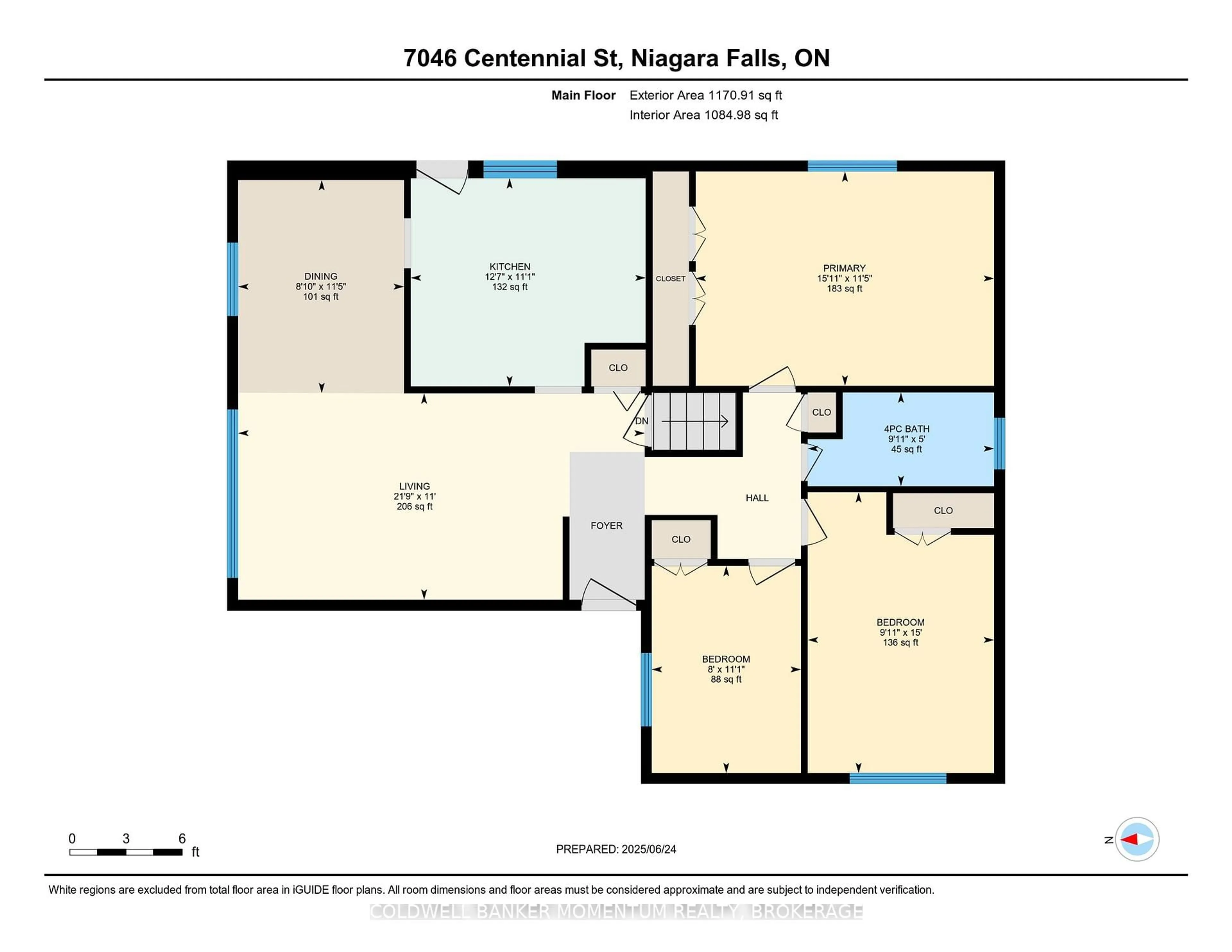 Floor plan for 7046 CENTENNIAL St, Niagara Falls Ontario L2G 2Z1