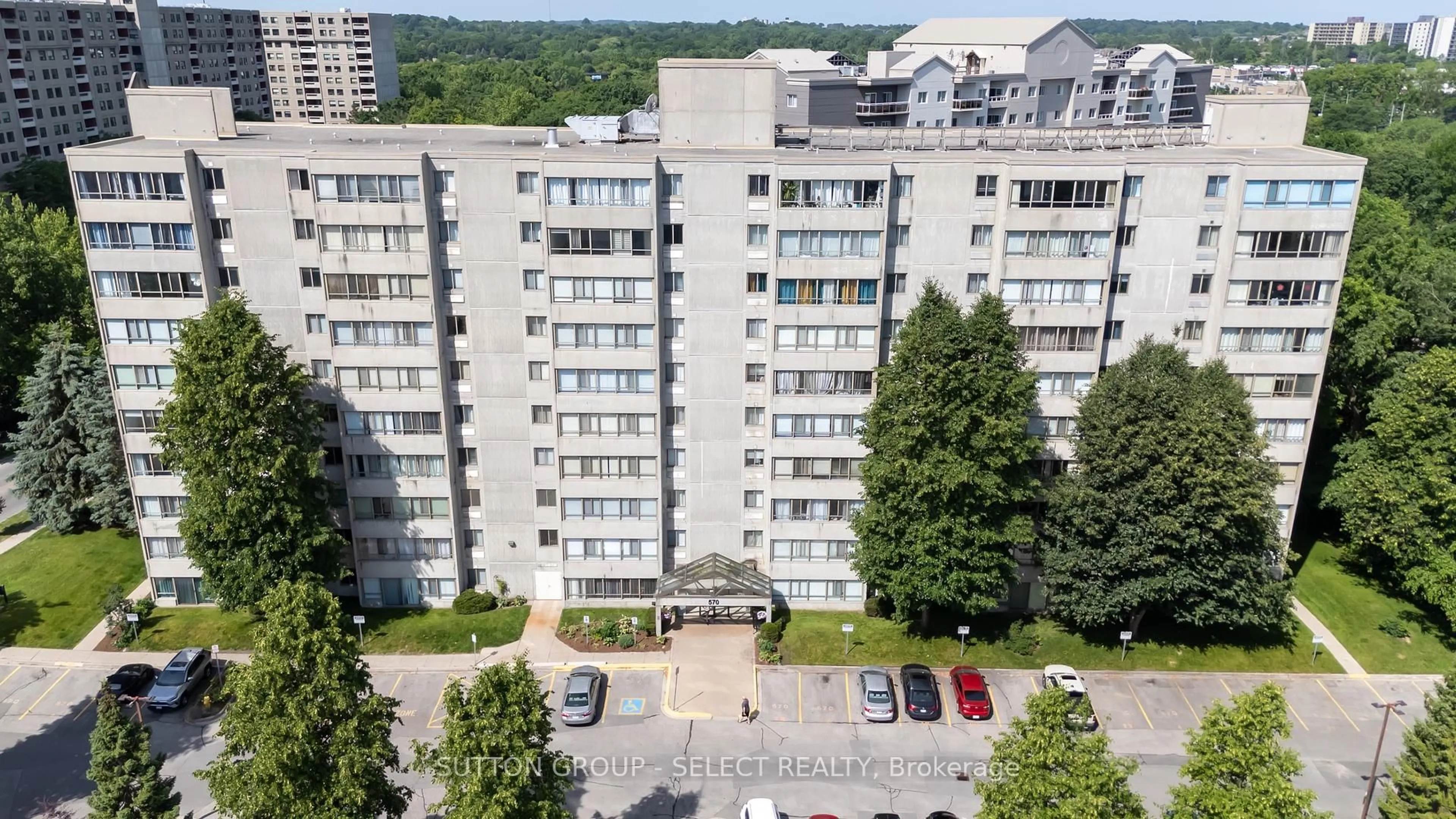 A pic from outside/outdoor area/front of a property/back of a property/a pic from drone, city buildings view from balcony for 570 Proudfoot Lane #604, London North Ontario N6G 4Z1