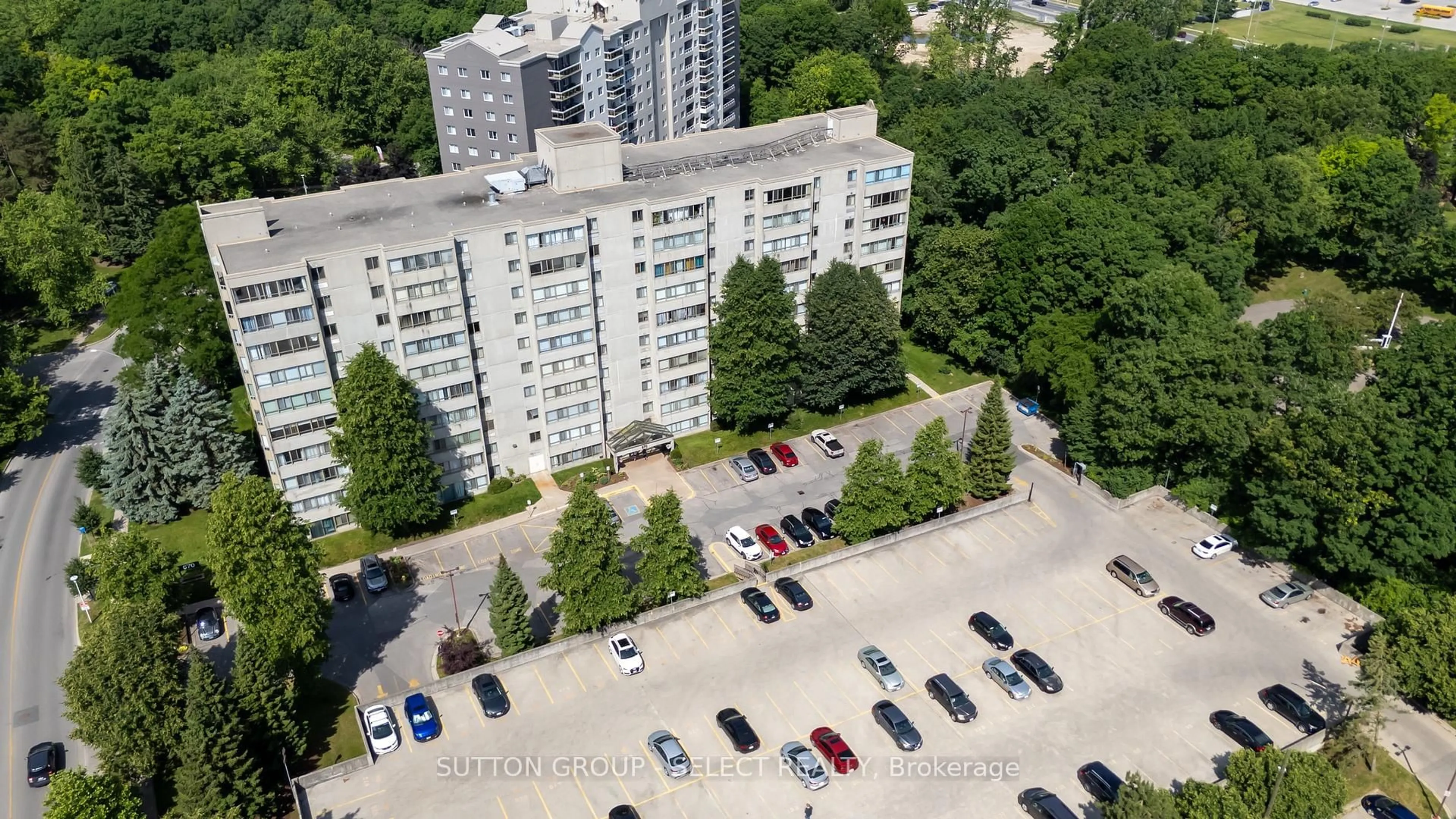 A pic from outside/outdoor area/front of a property/back of a property/a pic from drone, city buildings view from balcony for 570 Proudfoot Lane #604, London North Ontario N6G 4Z1