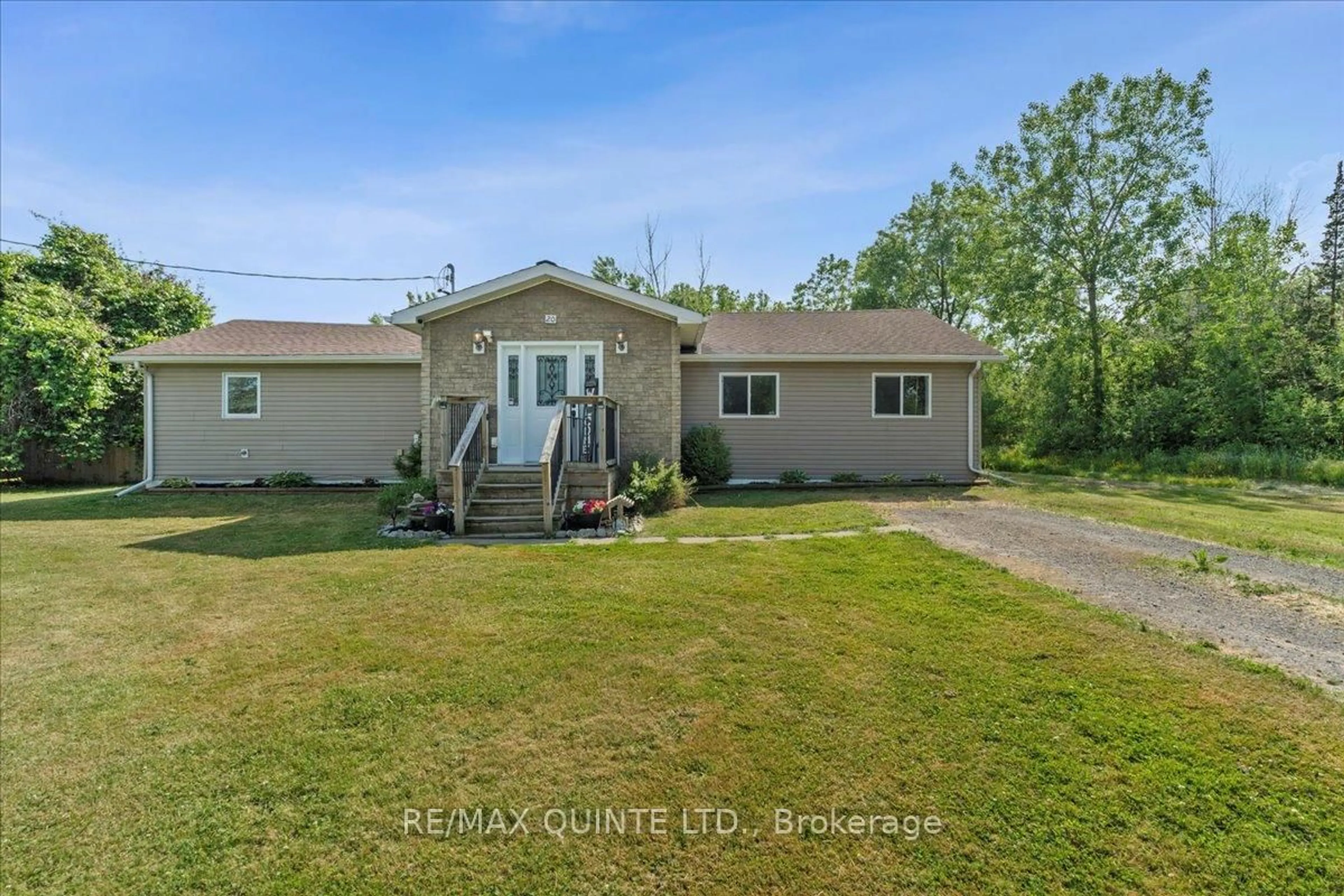 A pic from outside/outdoor area/front of a property/back of a property/a pic from drone, water/lake/river/ocean view for 20 2nd Dug Hill Rd, Trenton Ontario K8V 5P7