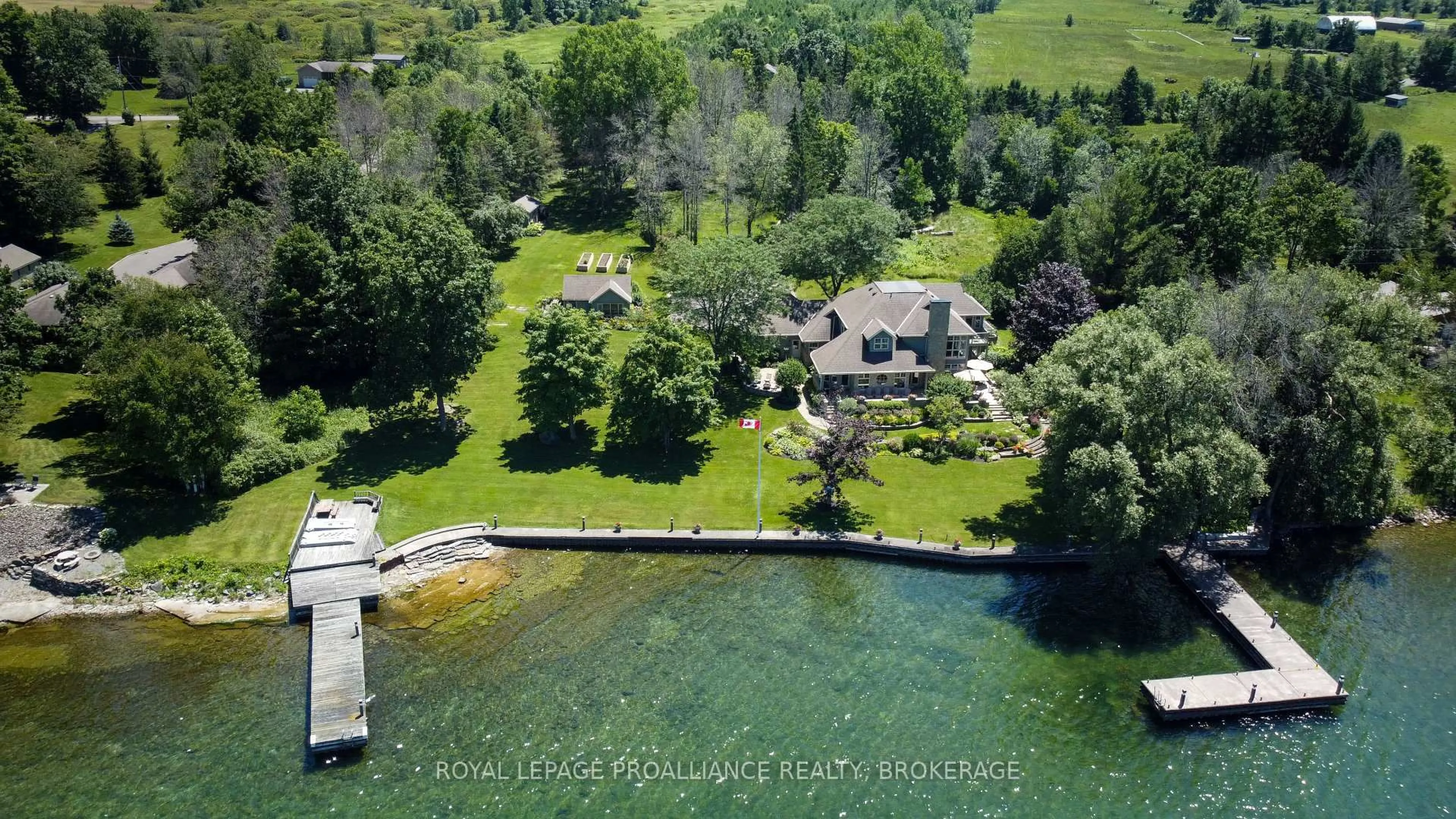A pic from outside/outdoor area/front of a property/back of a property/a pic from drone, water/lake/river/ocean view for 96 & 88 Spithead Rd, Gananoque Ontario K7G 2V6