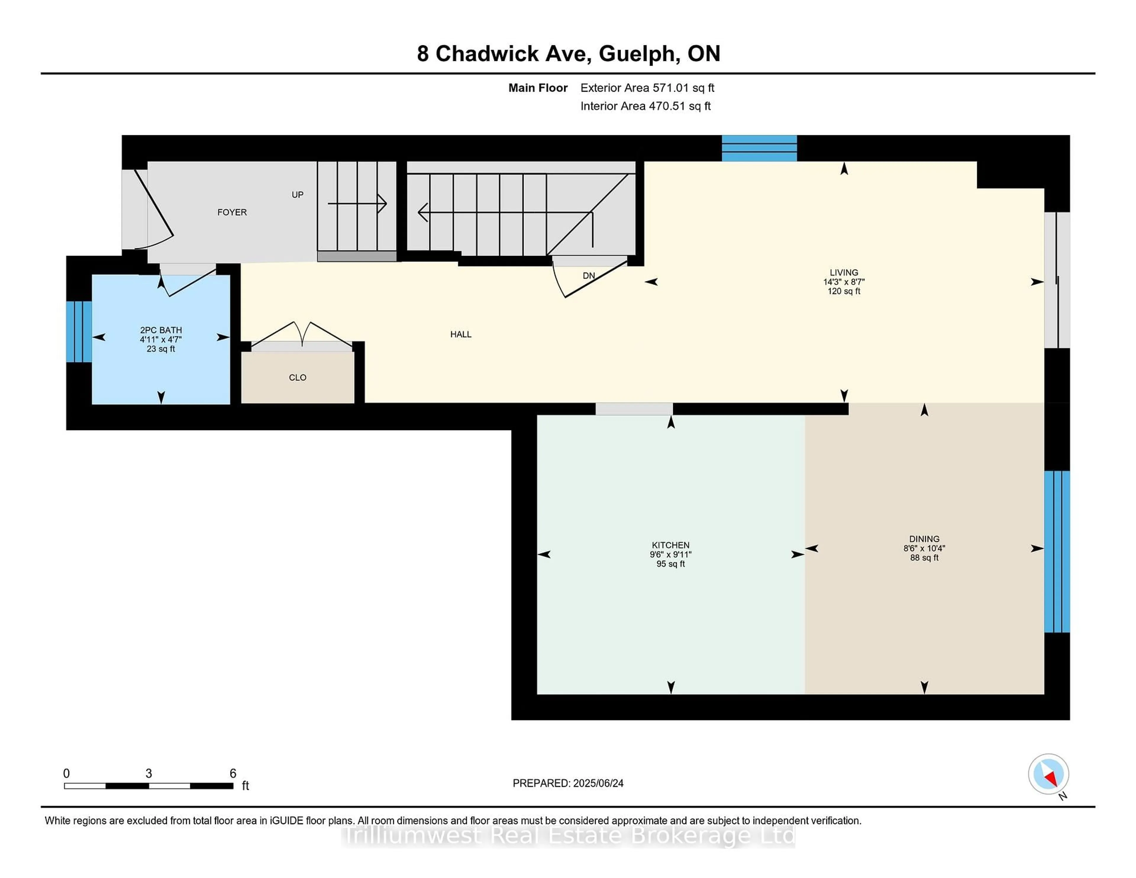 Floor plan for 8 Chadwick Ave, Guelph Ontario N1H 3E4