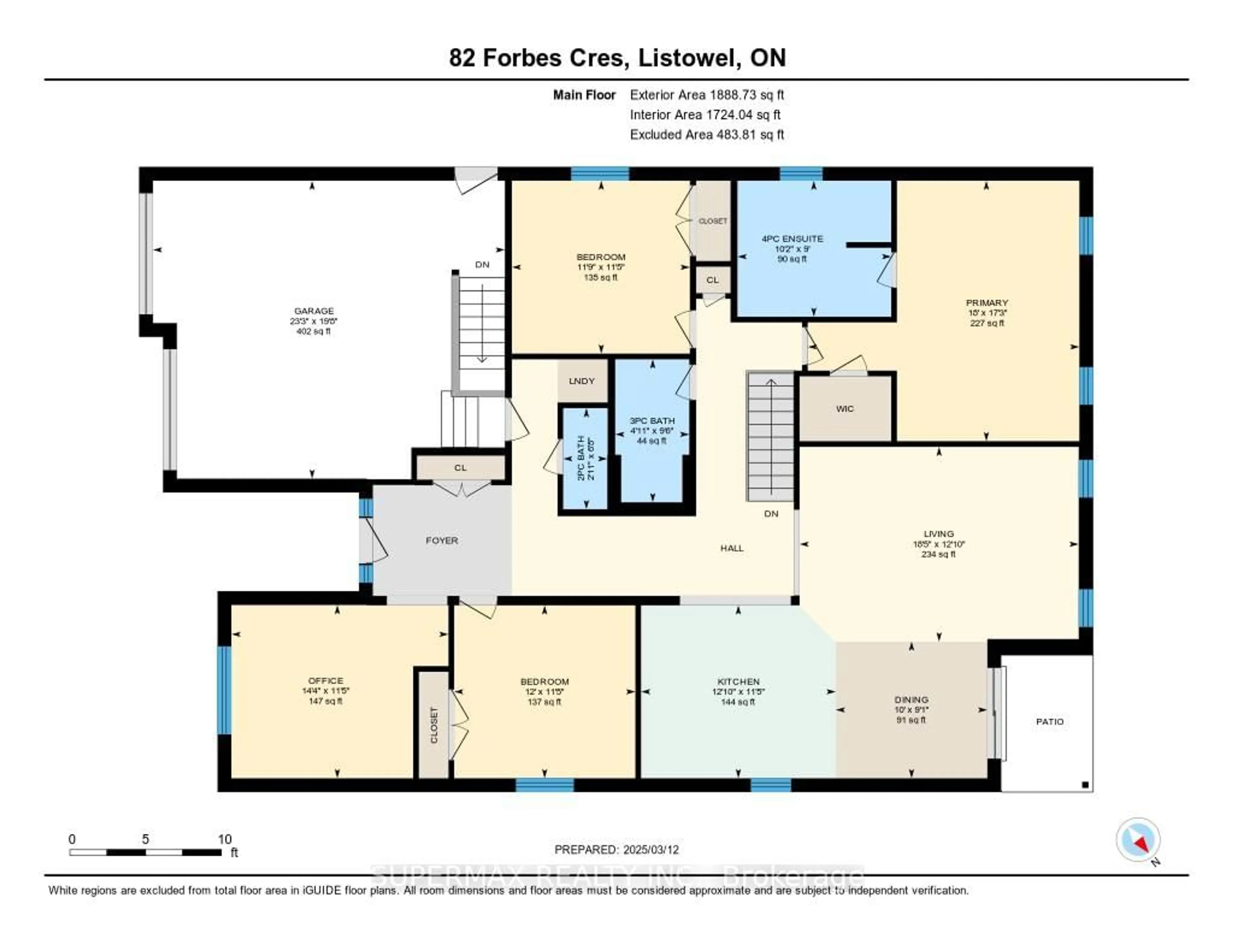 Floor plan for 82 Forbes Cres, North Perth Ontario N4W 0B8