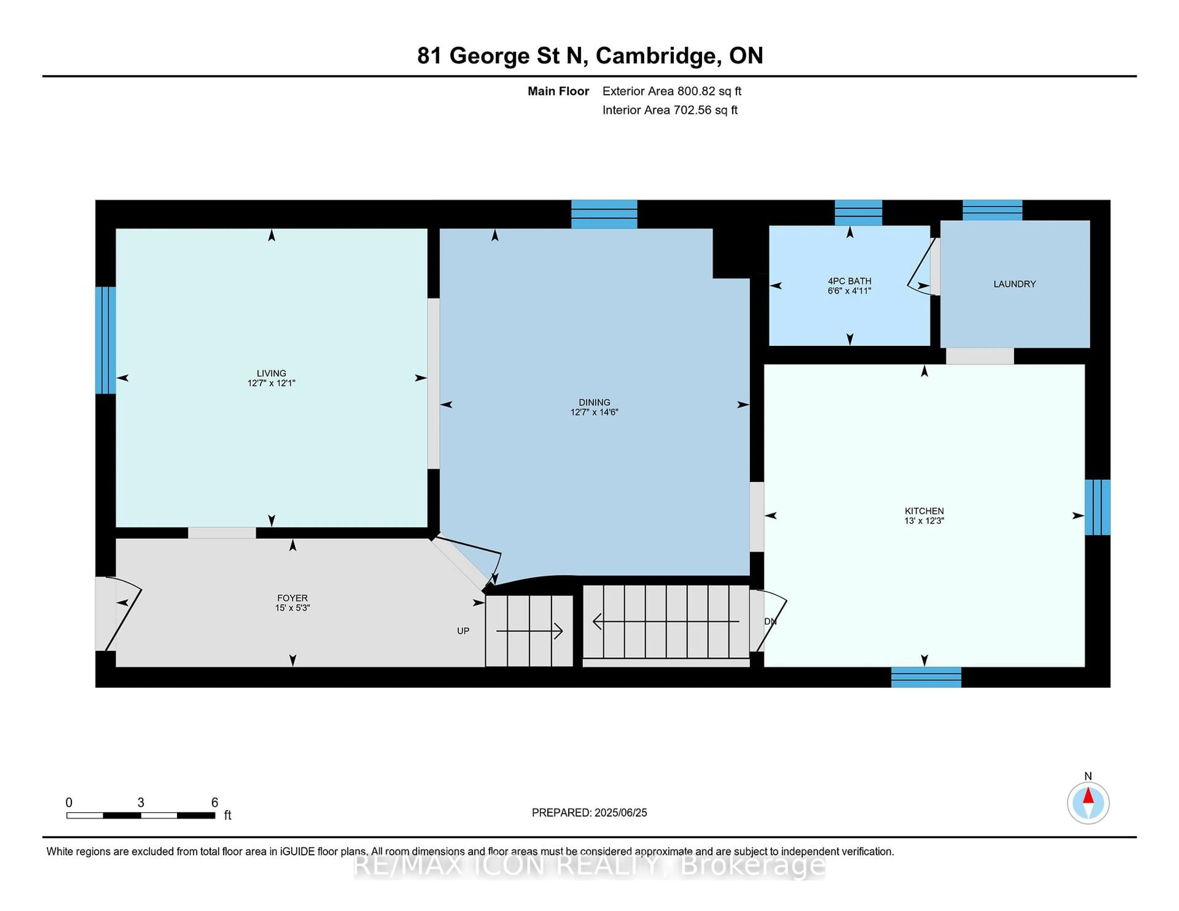 Floor plan for 81 George St, Cambridge Ontario N1S 2N1