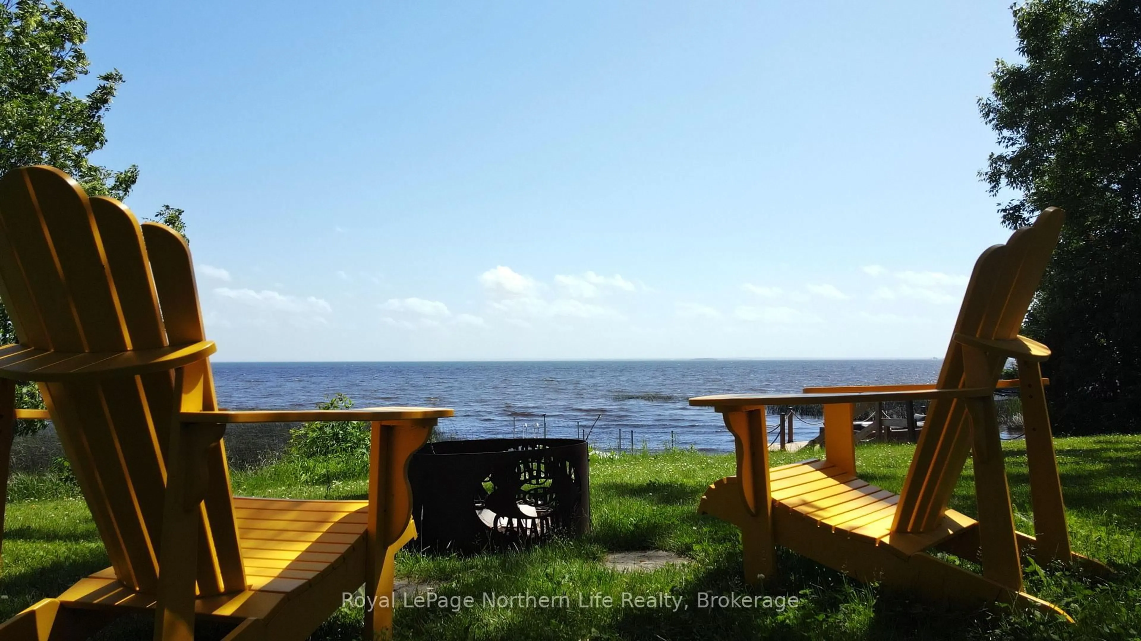 Patio, water/lake/river/ocean view for 411 Jocko Point Rd, North Bay Ontario P1B 8G5