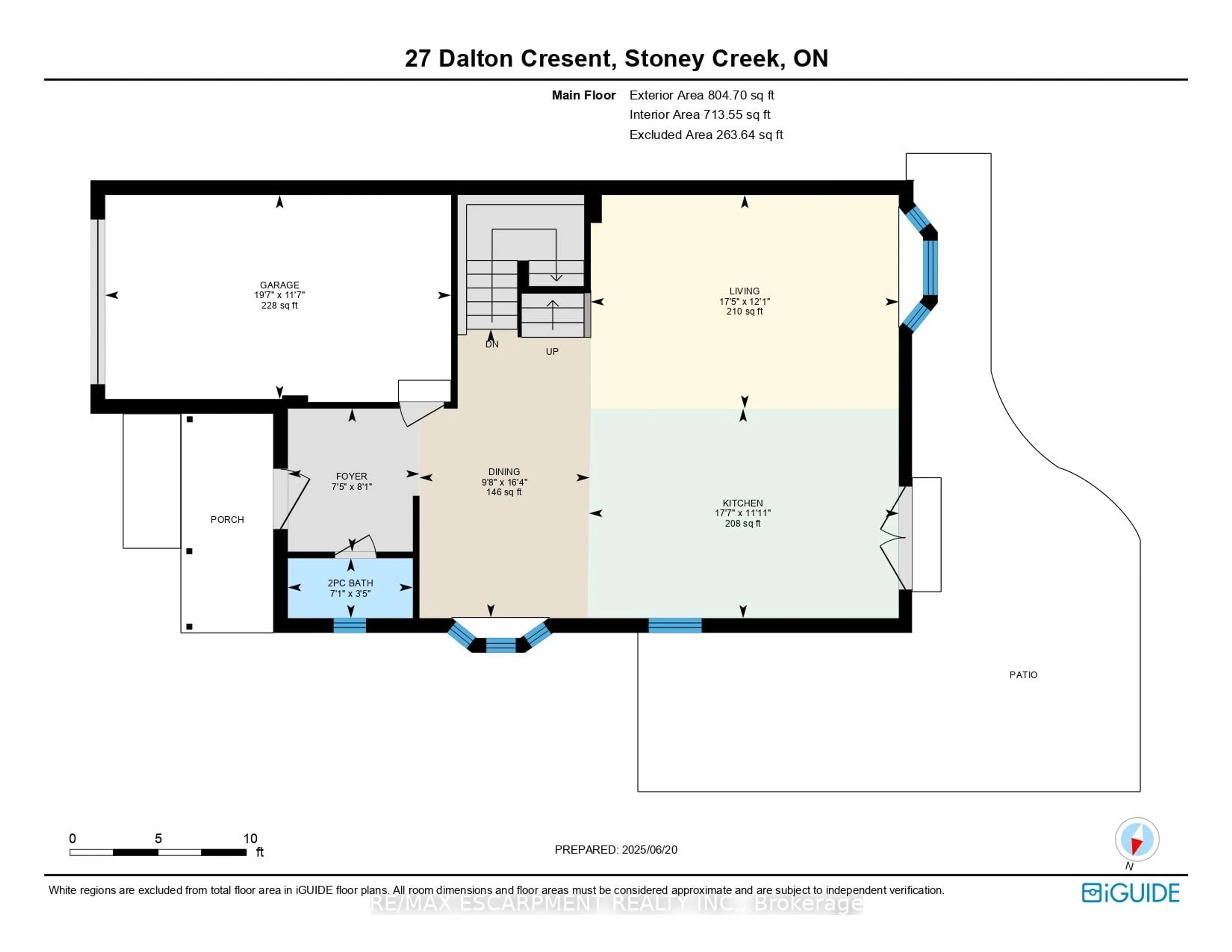 Floor plan for 27 Dalton Cres, Hamilton Ontario L8J 1Z6