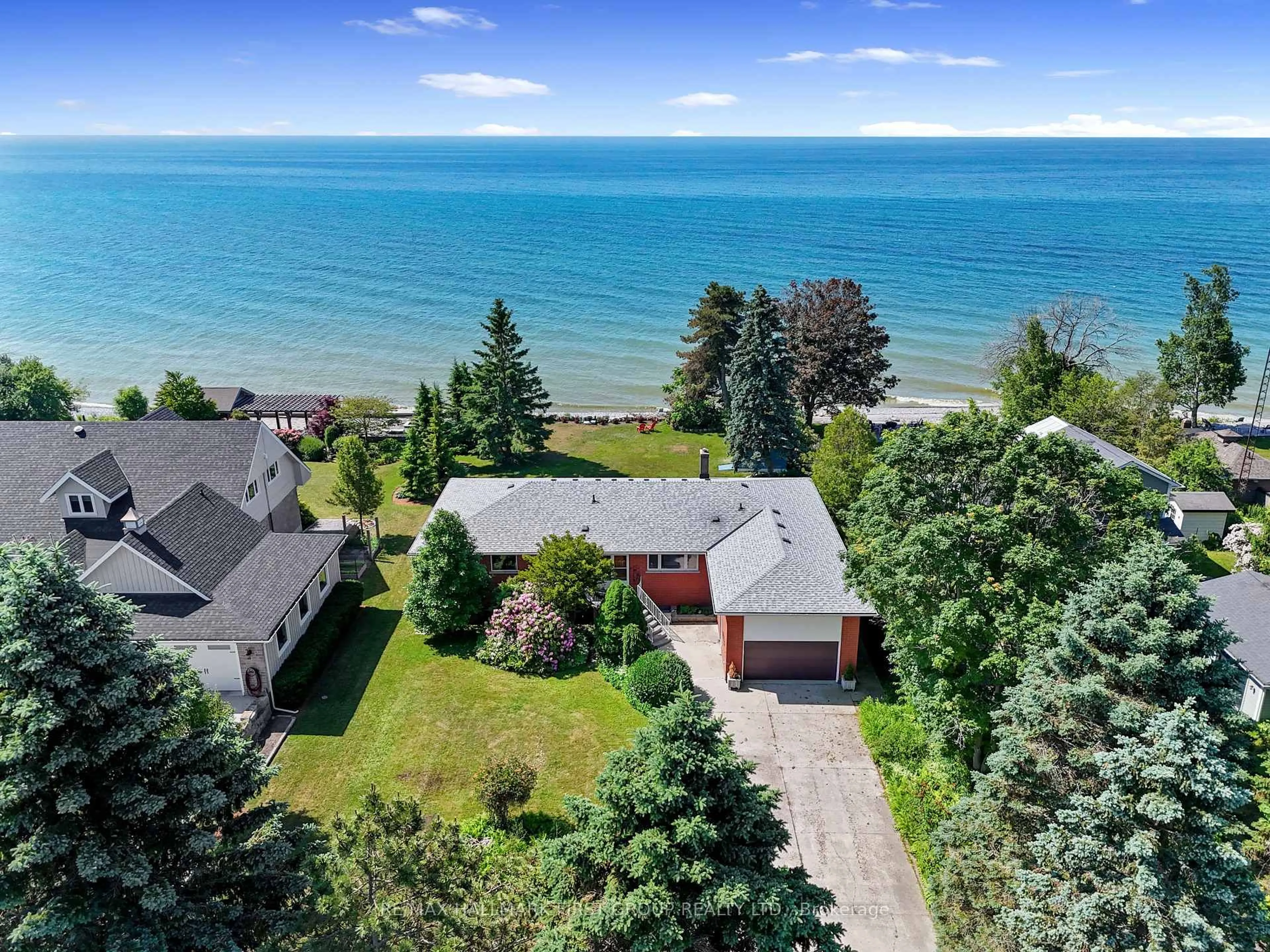 A pic from outside/outdoor area/front of a property/back of a property/a pic from drone, water/lake/river/ocean view for 157 North Shore Rd, Alnwick/Haldimand Ontario K0K 2G0