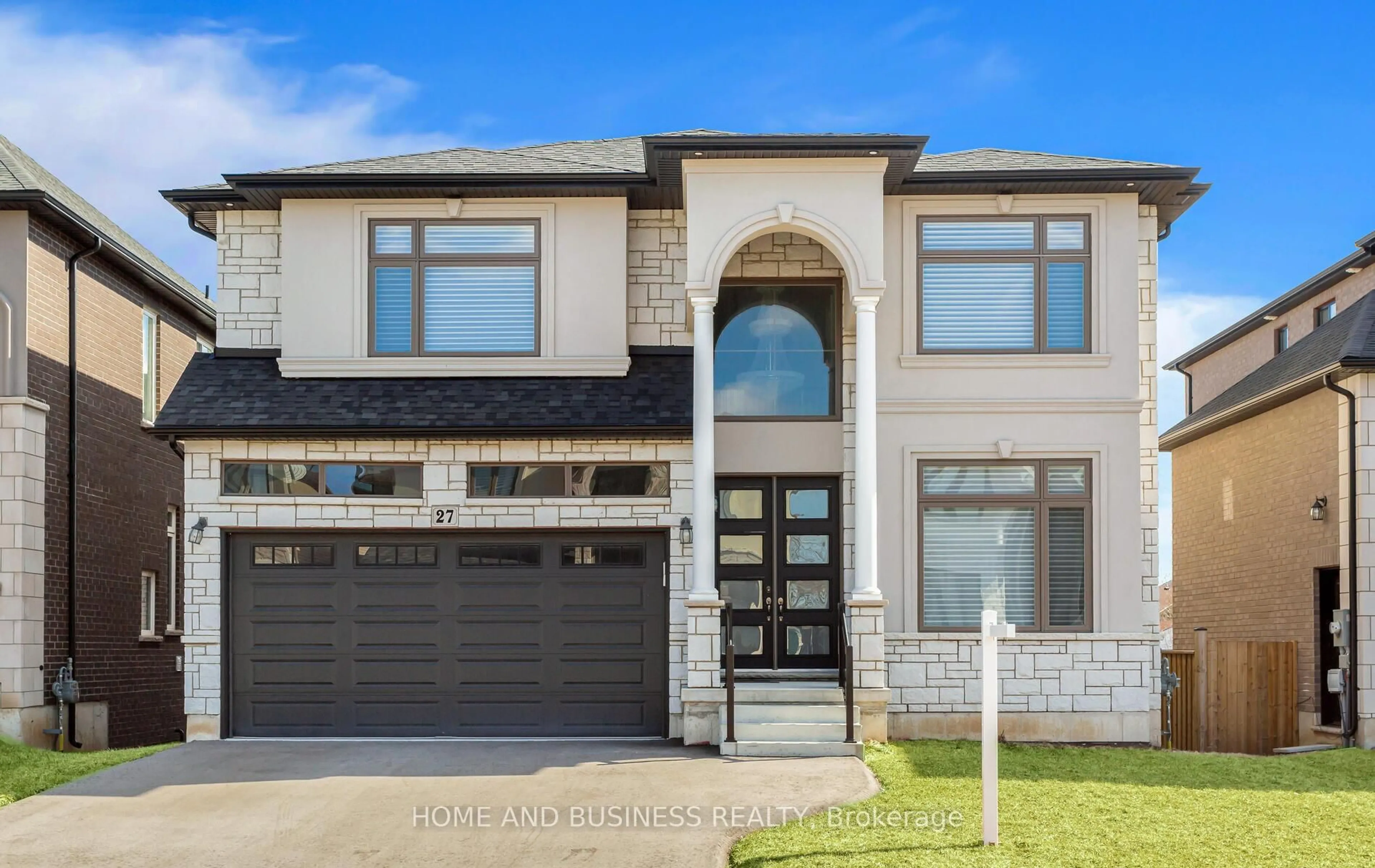 Home with brick exterior material, street for 27 Deerfield Lane, Hamilton Ontario L9K 0K2