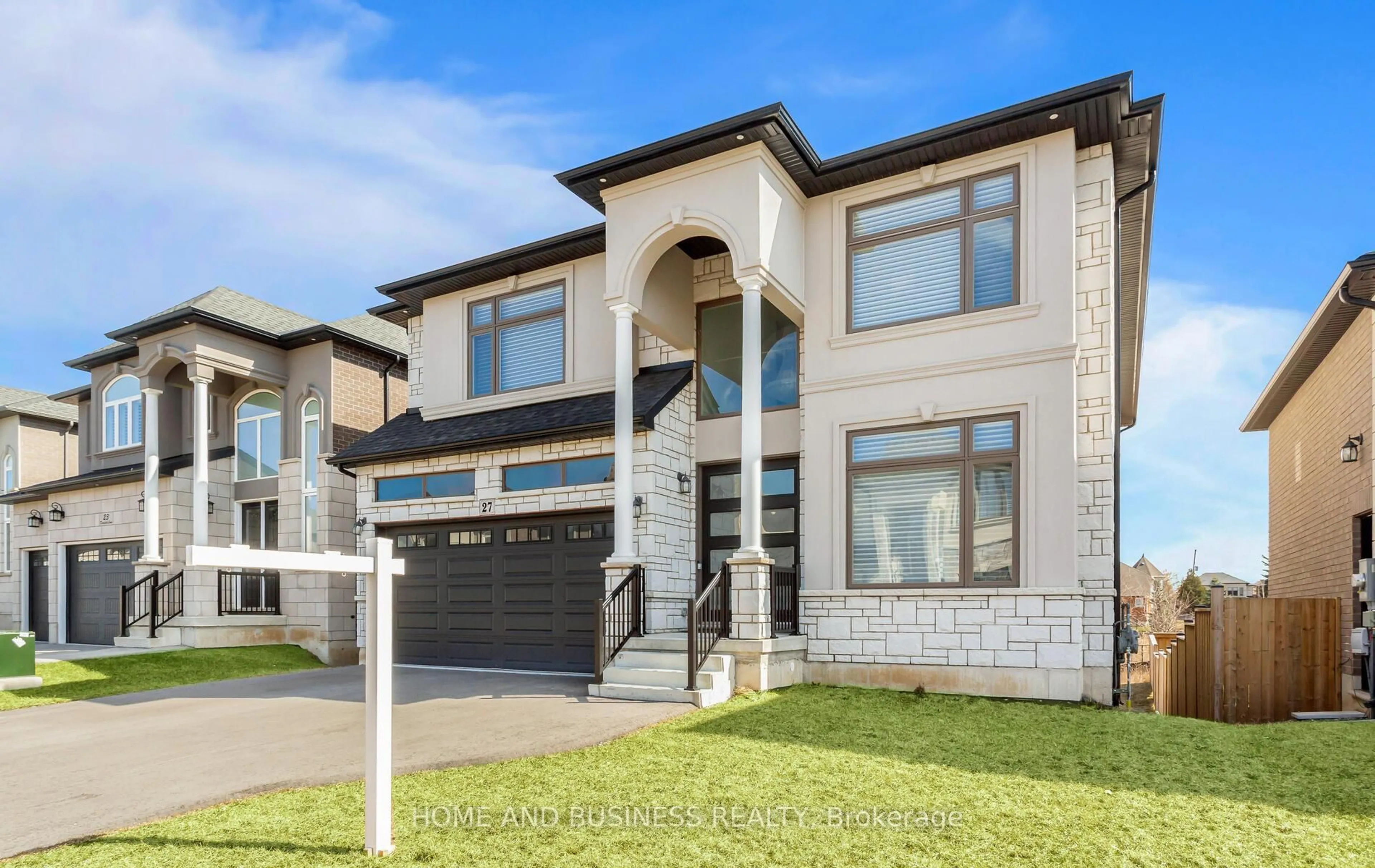 Home with brick exterior material, street for 27 Deerfield Lane, Hamilton Ontario L9K 0K2