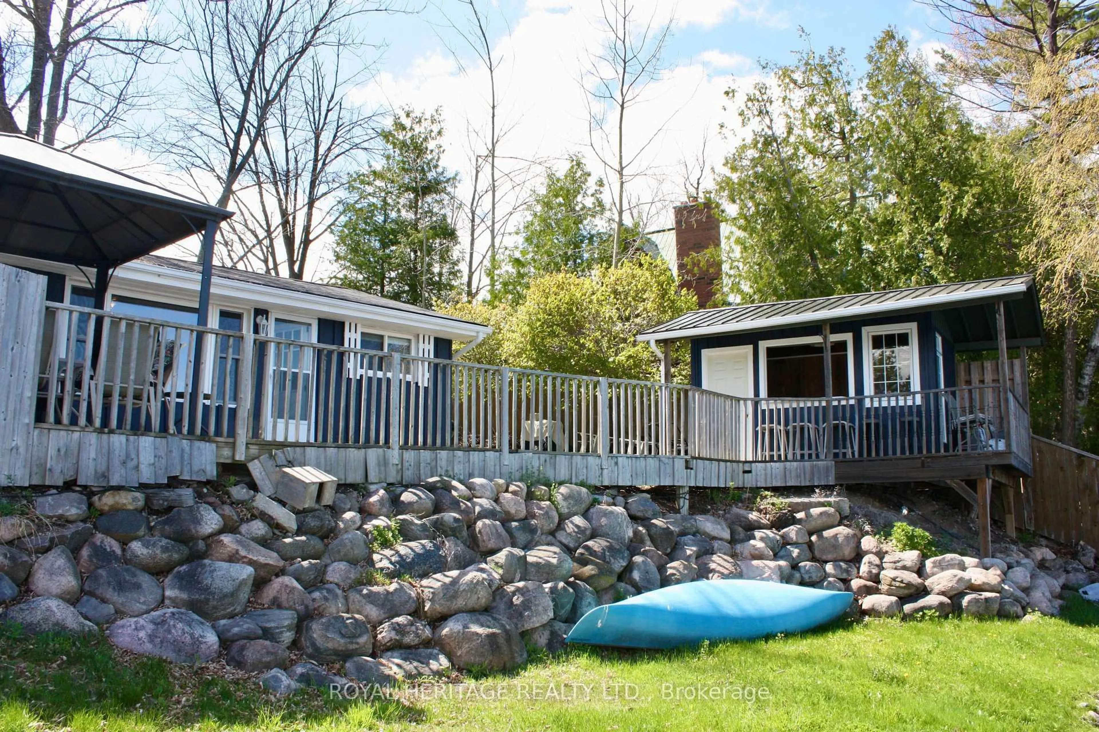 Patio, water/lake/river/ocean view for 837 Fife's Bay Marina Lane, Selwyn Ontario K9J 6X3