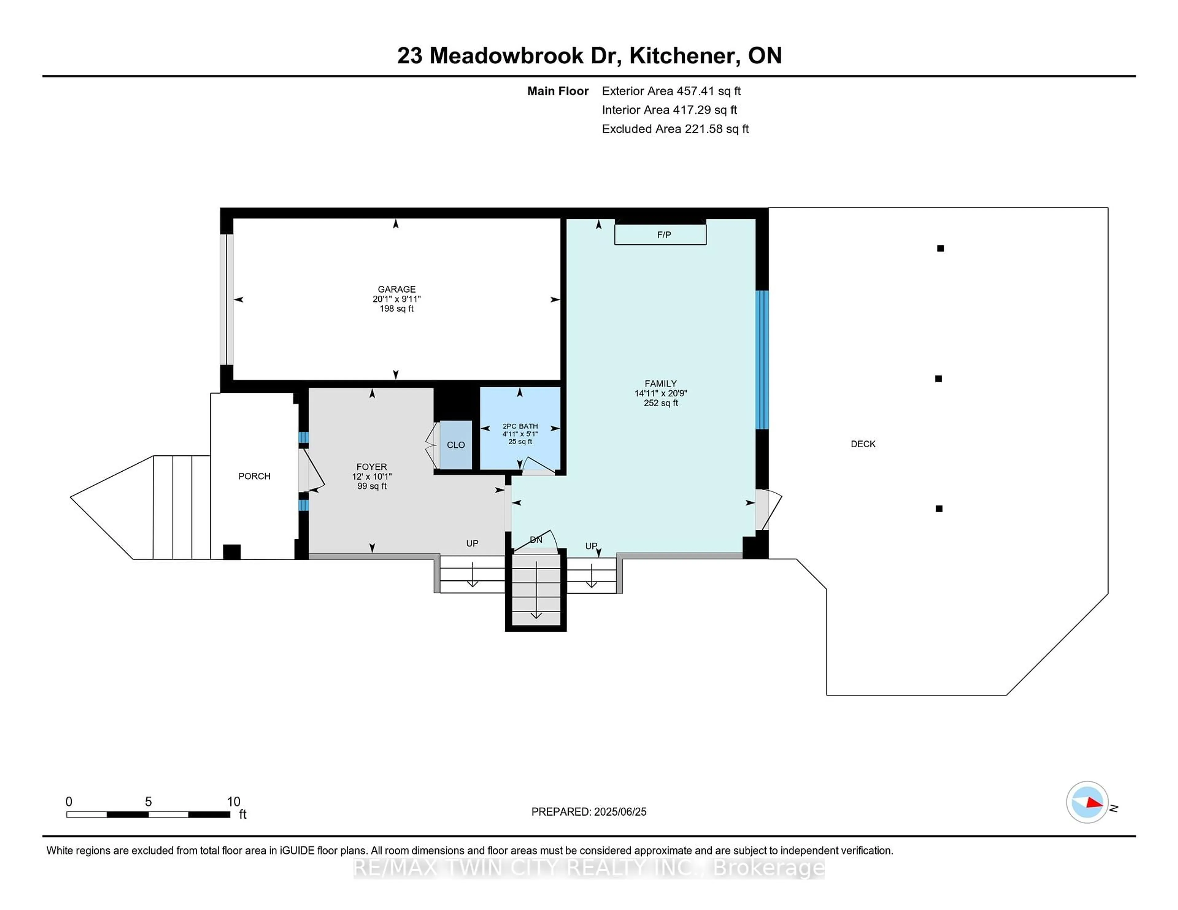Floor plan for 23 Meadowbrook Dr, Kitchener Ontario N2N 1E5
