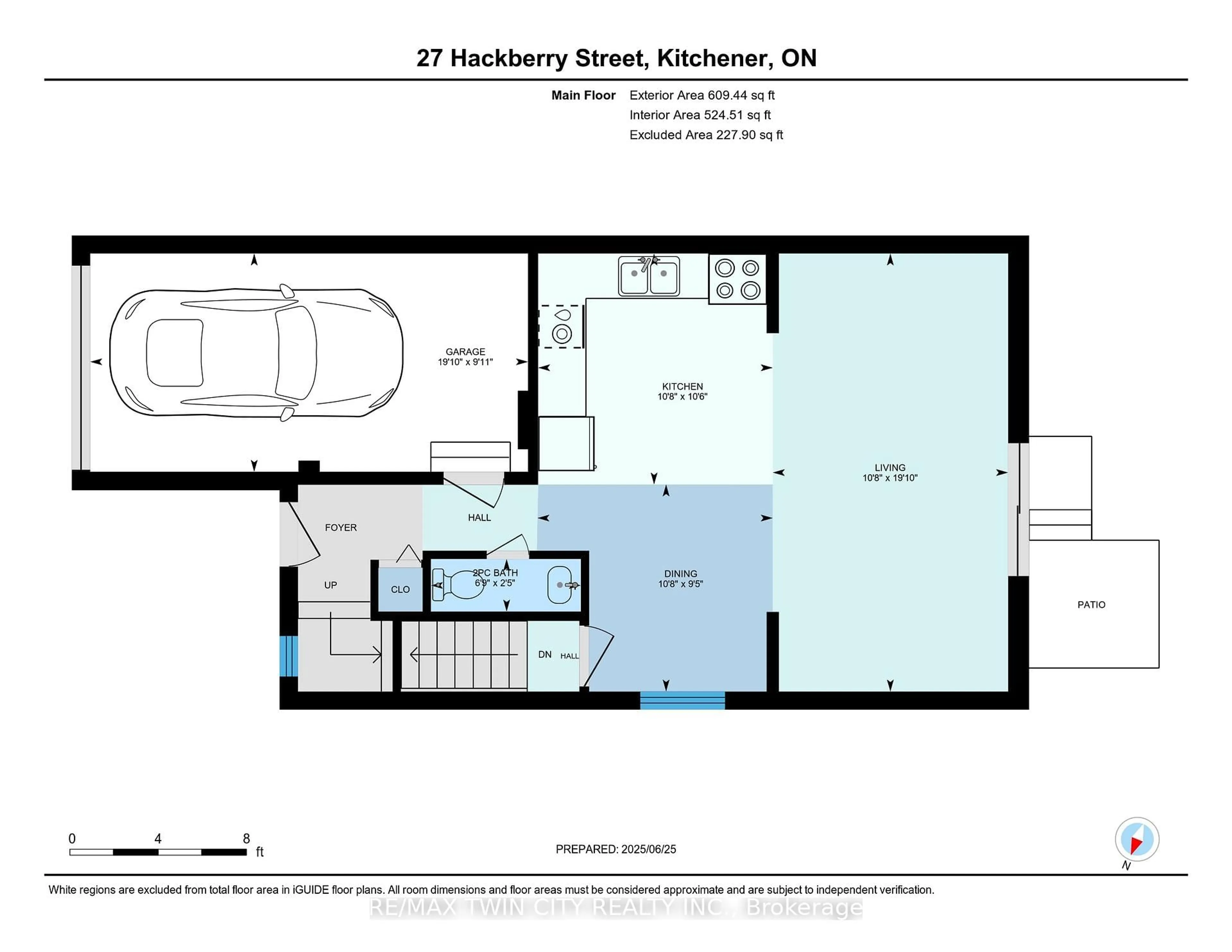 Floor plan for 27 Hackberry St, Kitchener Ontario N2E 3R9