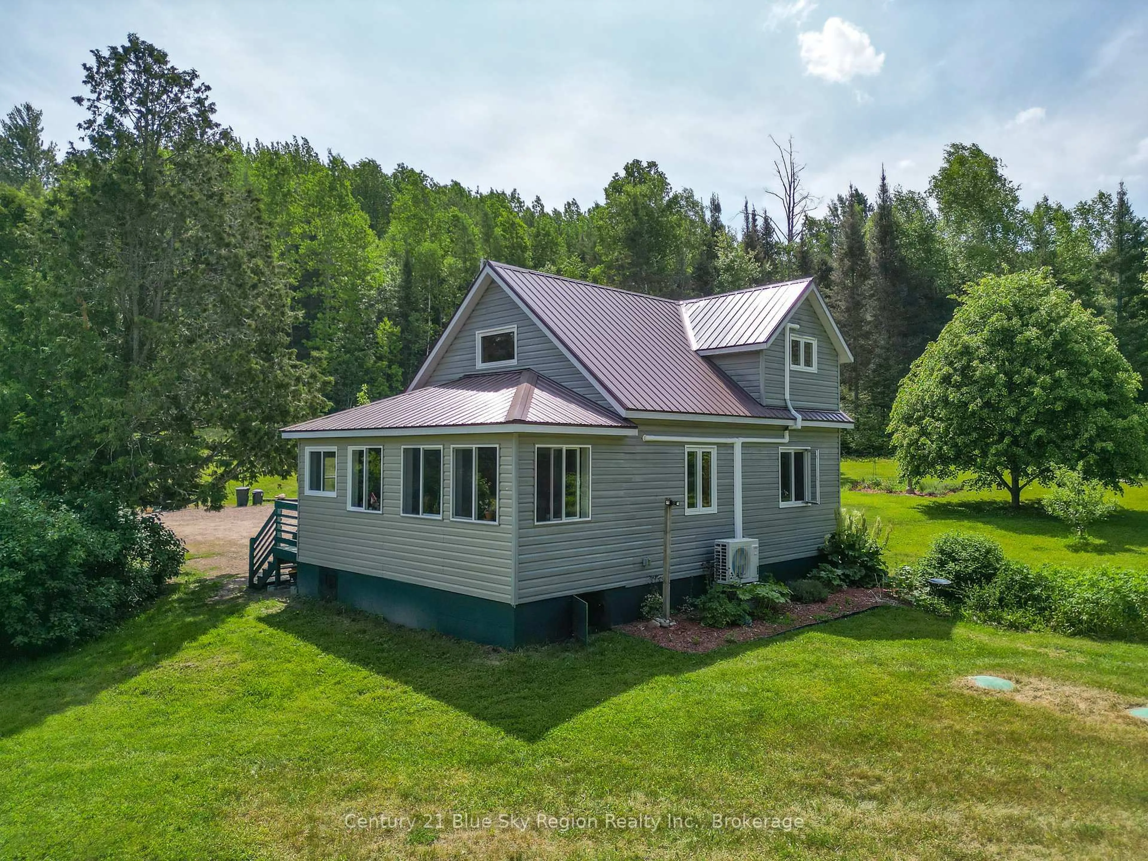 A pic from outside/outdoor area/front of a property/back of a property/a pic from drone, unknown for 30 Pautois Rd, Calvin Ontario P0H 1V0