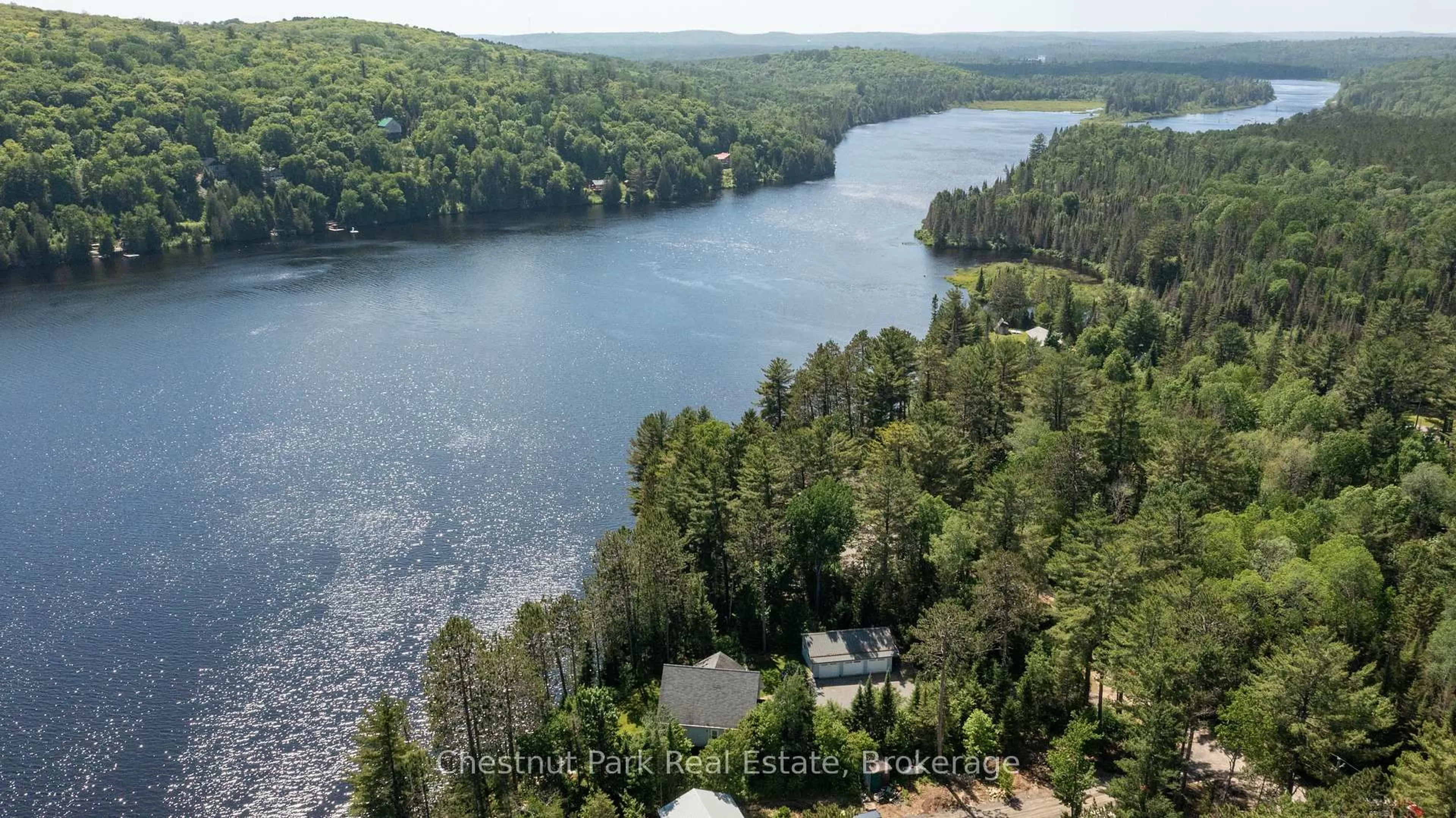 A pic from outside/outdoor area/front of a property/back of a property/a pic from drone, water/lake/river/ocean view for 93 Lakeview Lane, Joly Ontario P0A 1Z0