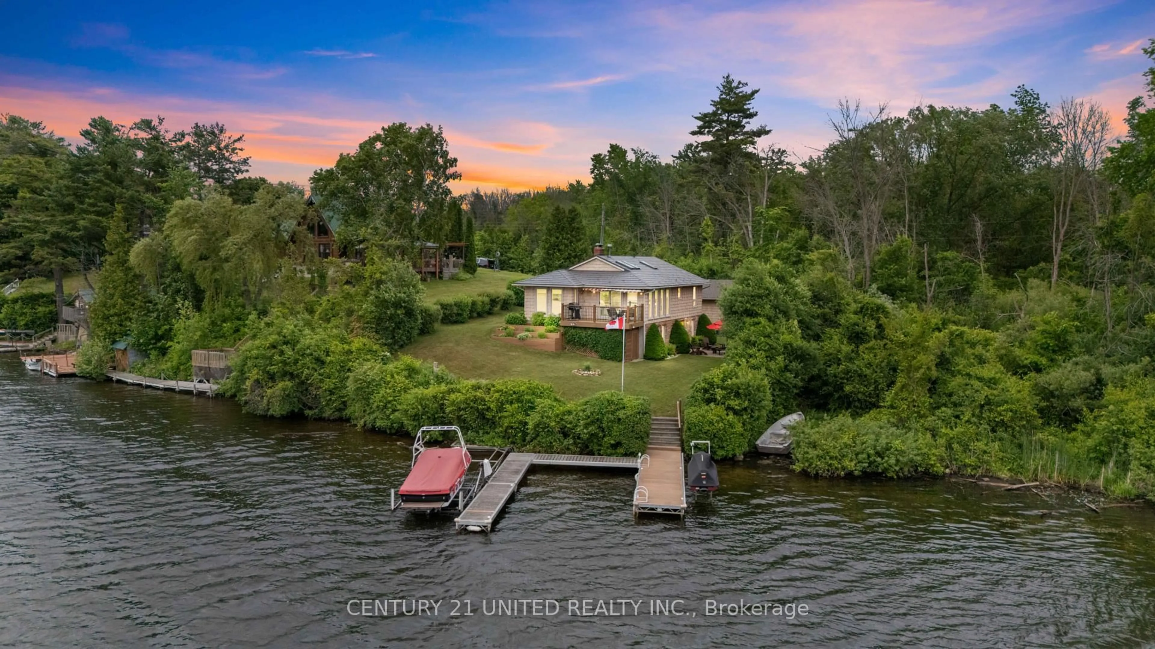 A pic from outside/outdoor area/front of a property/back of a property/a pic from drone, water/lake/river/ocean view for 210 Thompson Rd, Otonabee-South Monaghan Ontario K9J 6X8