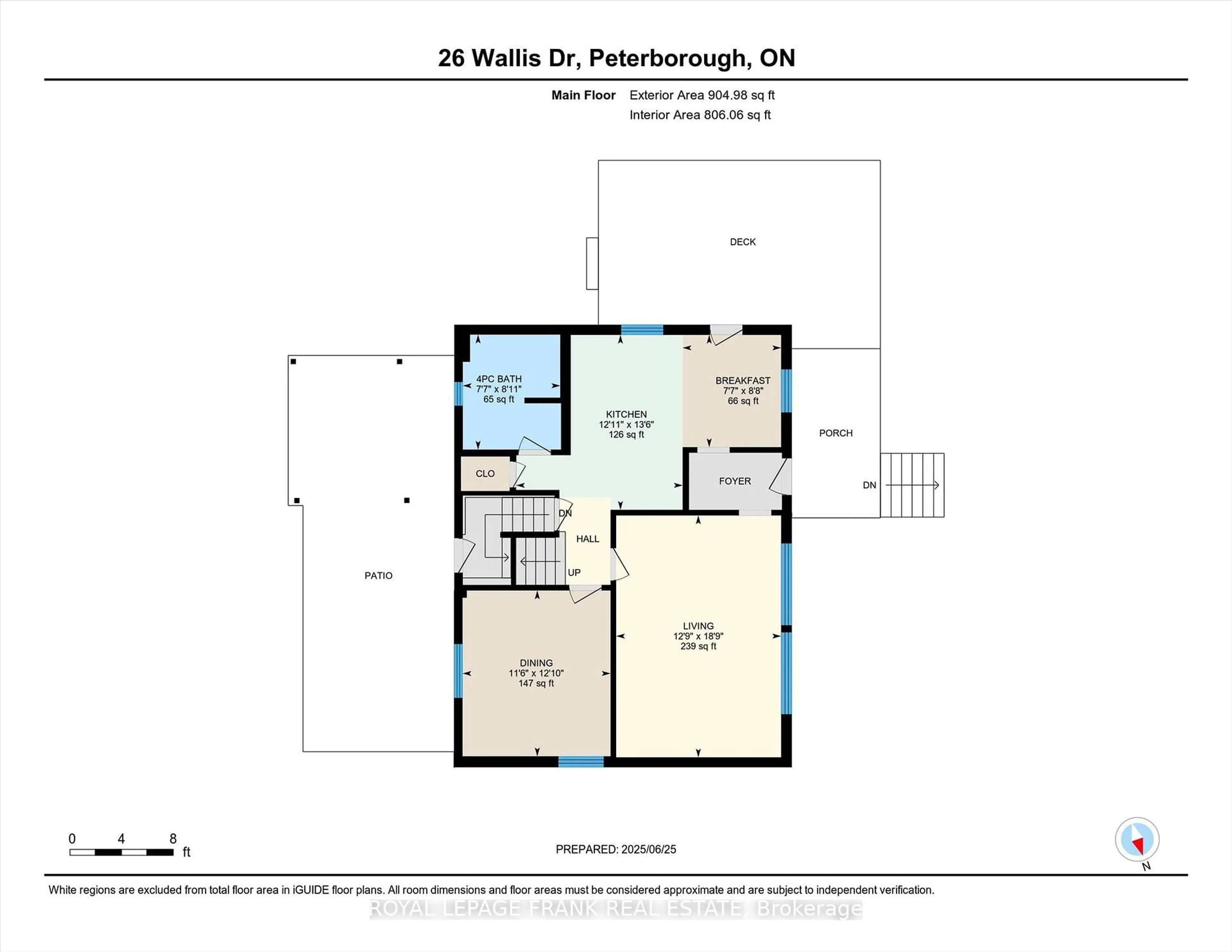 Floor plan for 26 Wallis Dr, Peterborough West Ontario K9J 6B7