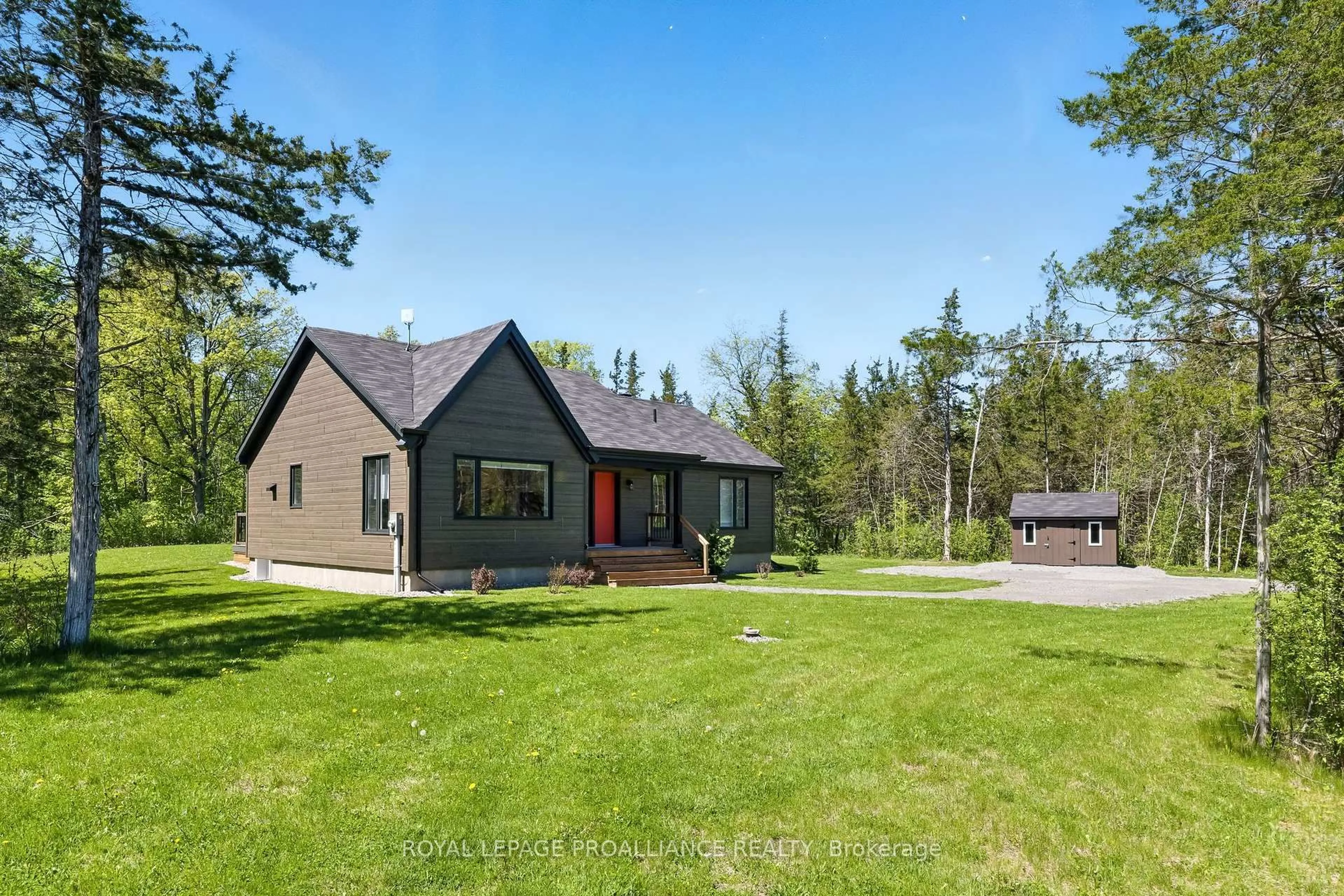 A pic from outside/outdoor area/front of a property/back of a property/a pic from drone, water/lake/river/ocean view for 228 Meyers Island Rd, Trent Hills Ontario K0L 1L0