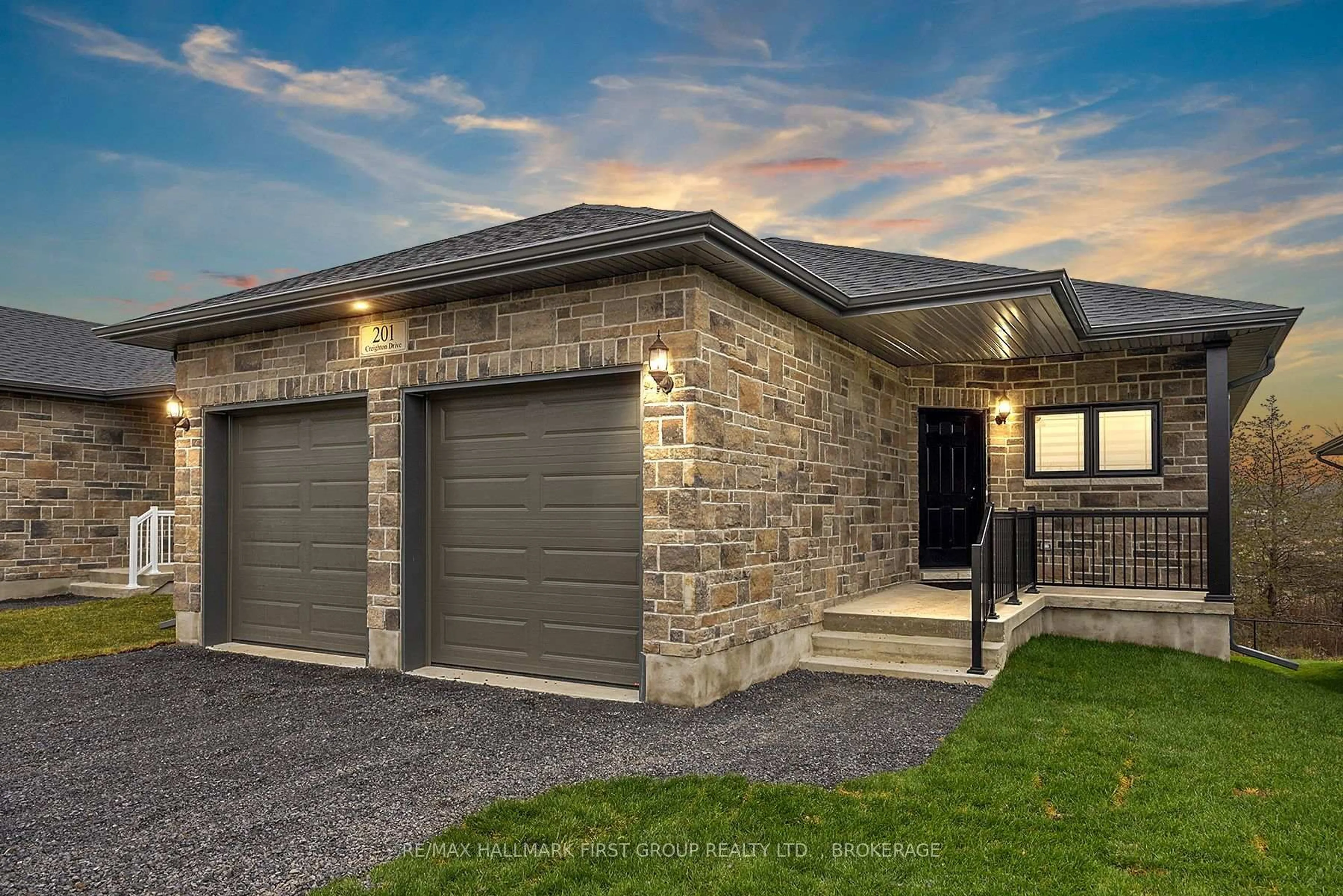 Home with brick exterior material, street for 201 Creighton Dr, Bissett Creek Ontario K0H 2H0