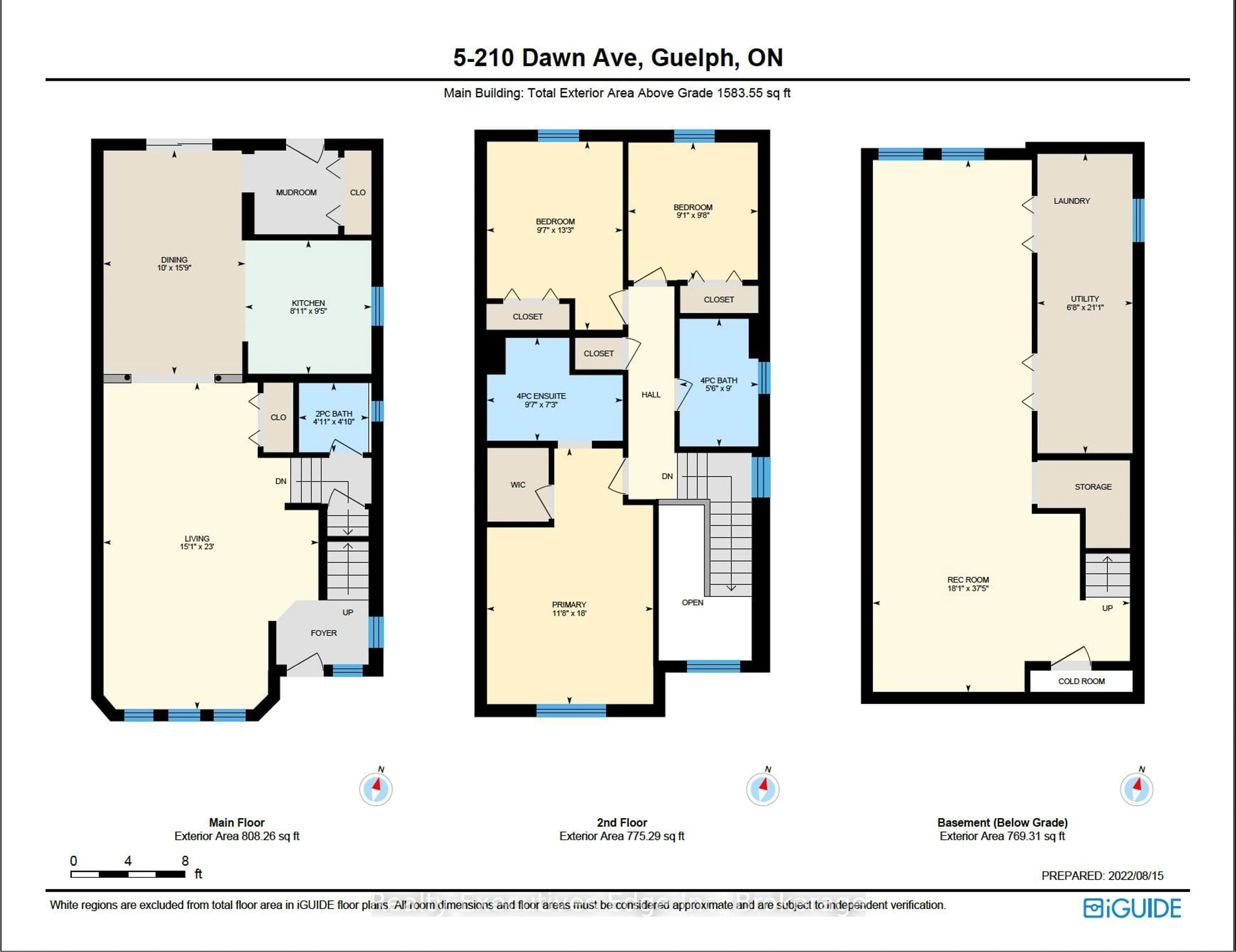 Floor plan for 210 Dawn Ave #5, Guelph Ontario N1G 5L5