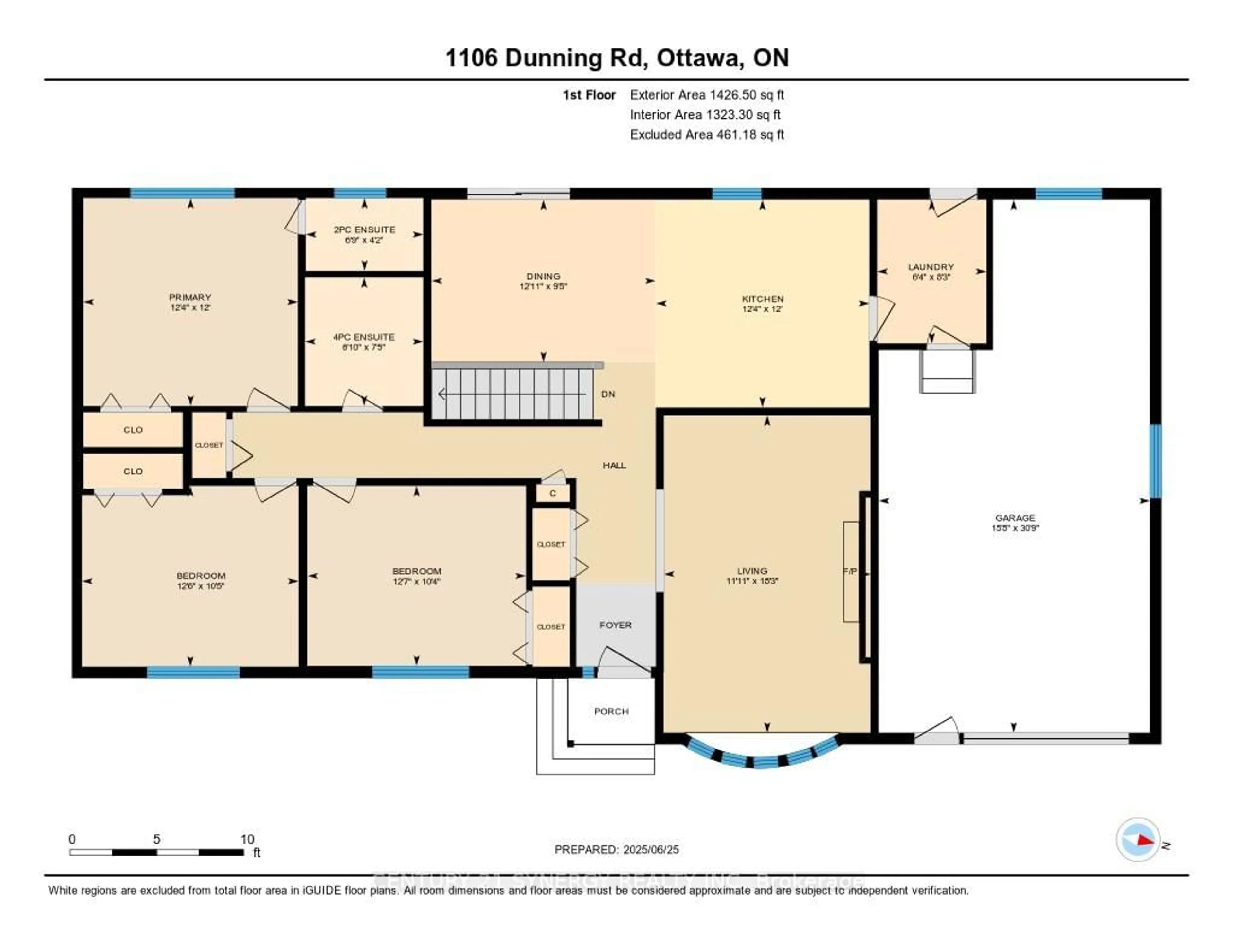Floor plan for 1106 Dunning Rd, Orleans Ontario K4C 1P5