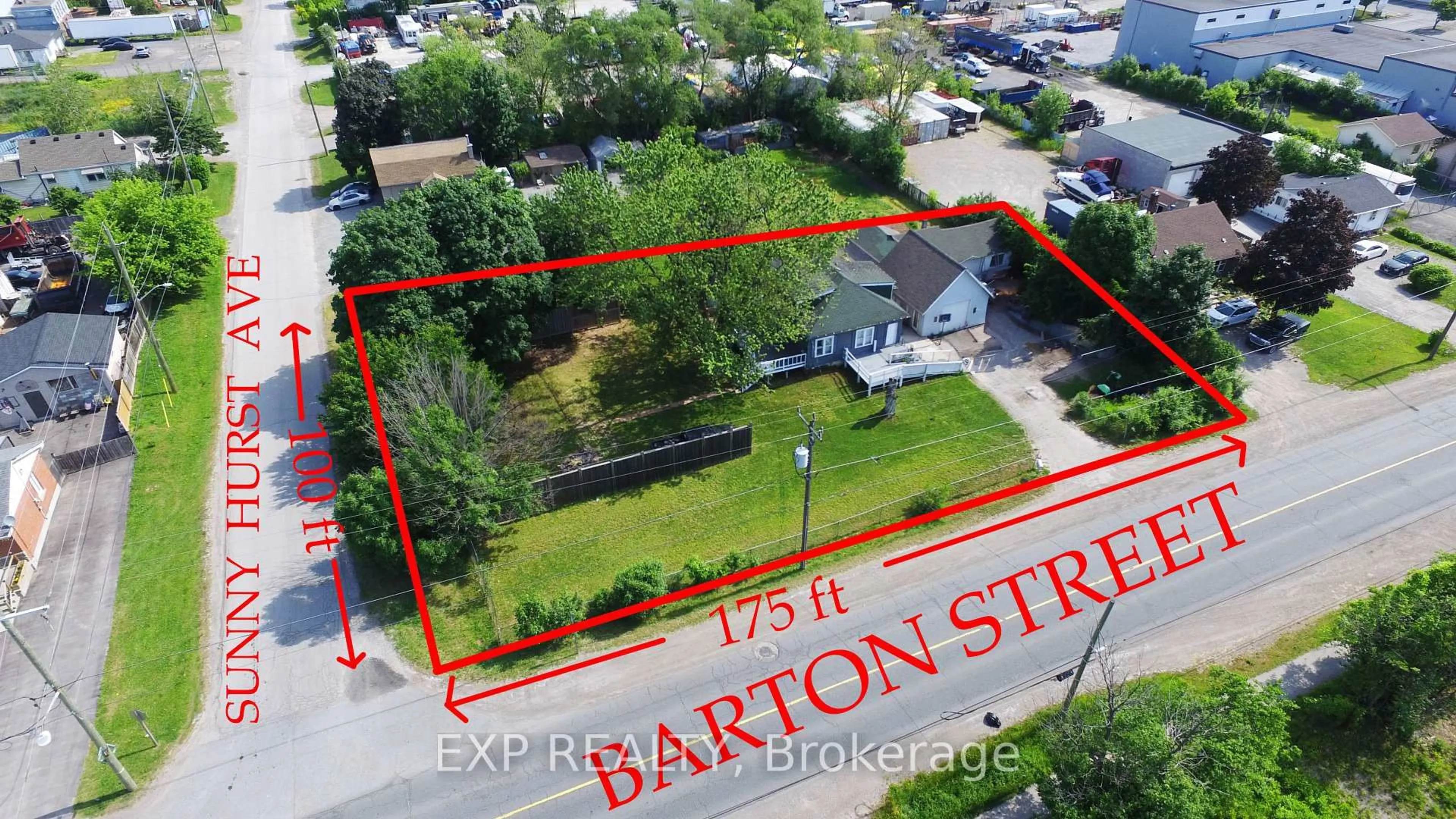 A pic from outside/outdoor area/front of a property/back of a property/a pic from drone, street for 719 Barton St, Hamilton Ontario L8E 5L7