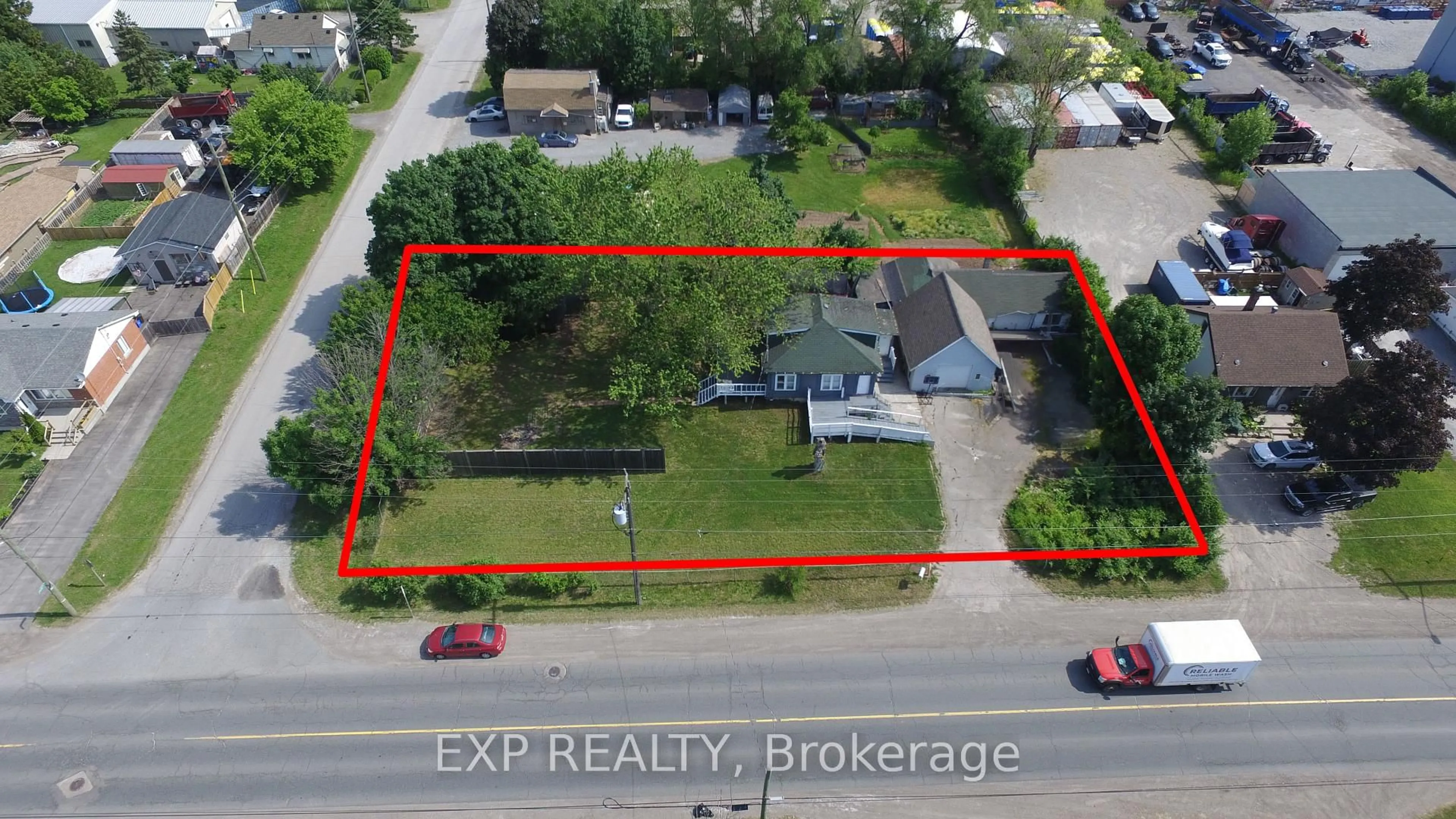 A pic from outside/outdoor area/front of a property/back of a property/a pic from drone, street for 719 Barton St, Hamilton Ontario L8E 5L7