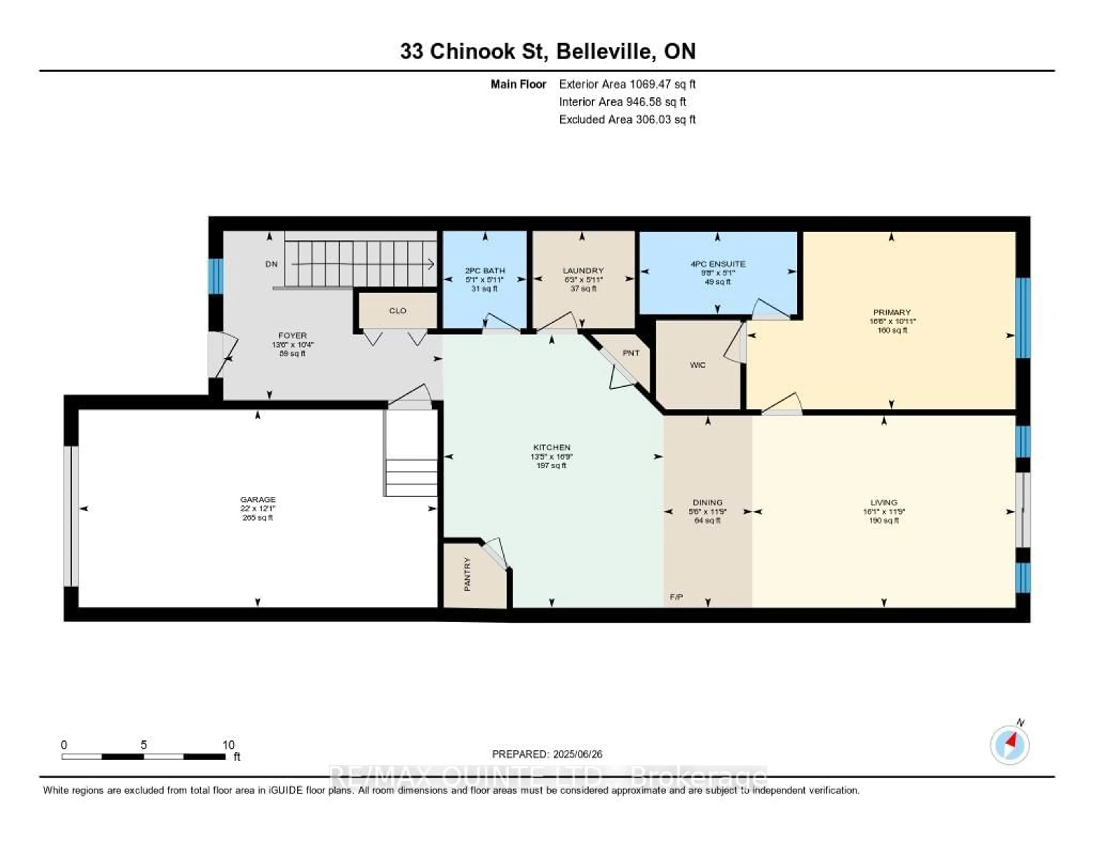 Floor plan for 33 Chinook St, Belleville Ontario K8P 0C6