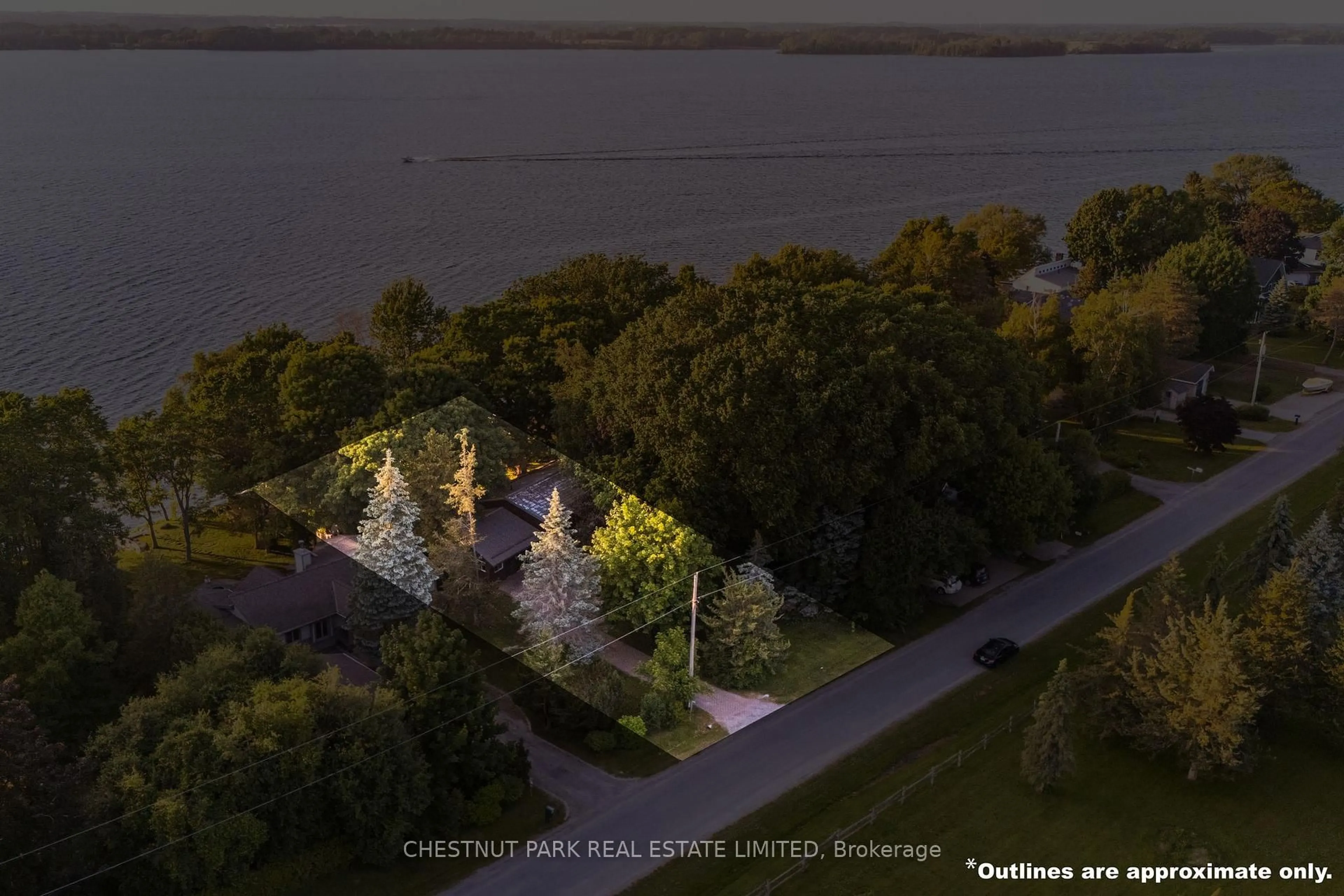 A pic from outside/outdoor area/front of a property/back of a property/a pic from drone, water/lake/river/ocean view for 378 Island Rd, Prince Edward County Ontario K0K 2T0