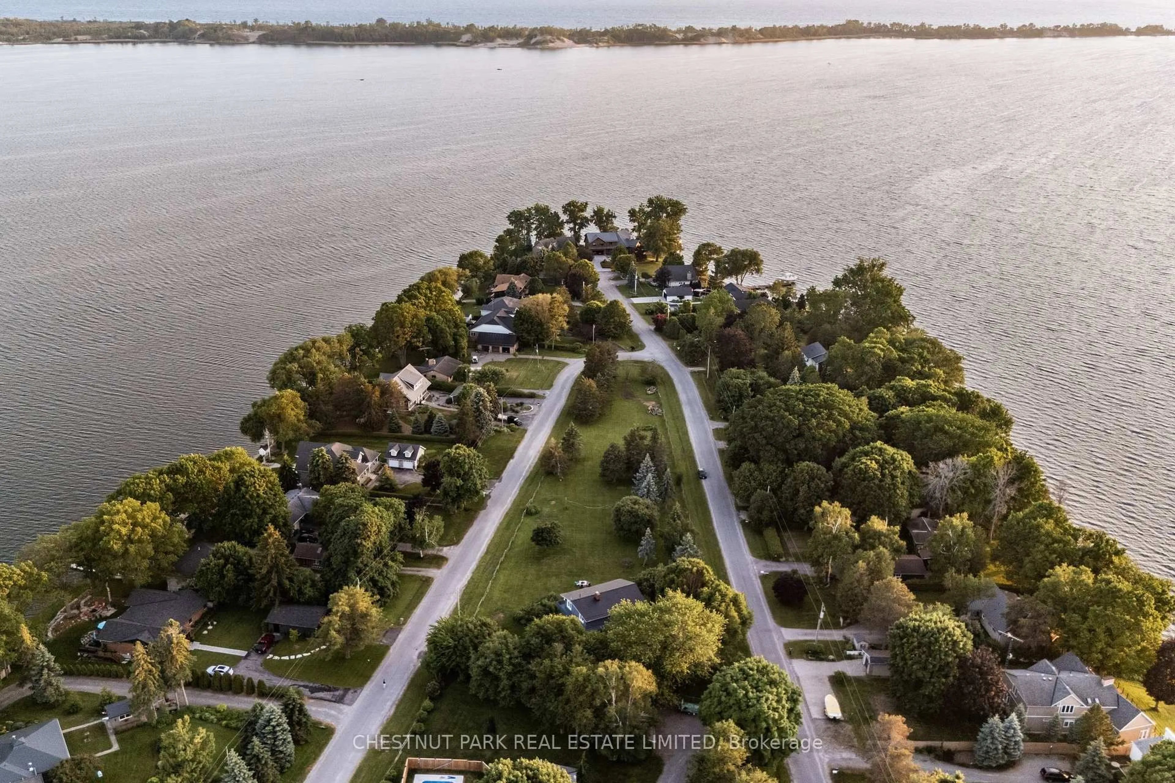 A pic from outside/outdoor area/front of a property/back of a property/a pic from drone, water/lake/river/ocean view for 378 Island Rd, Prince Edward County Ontario K0K 2T0